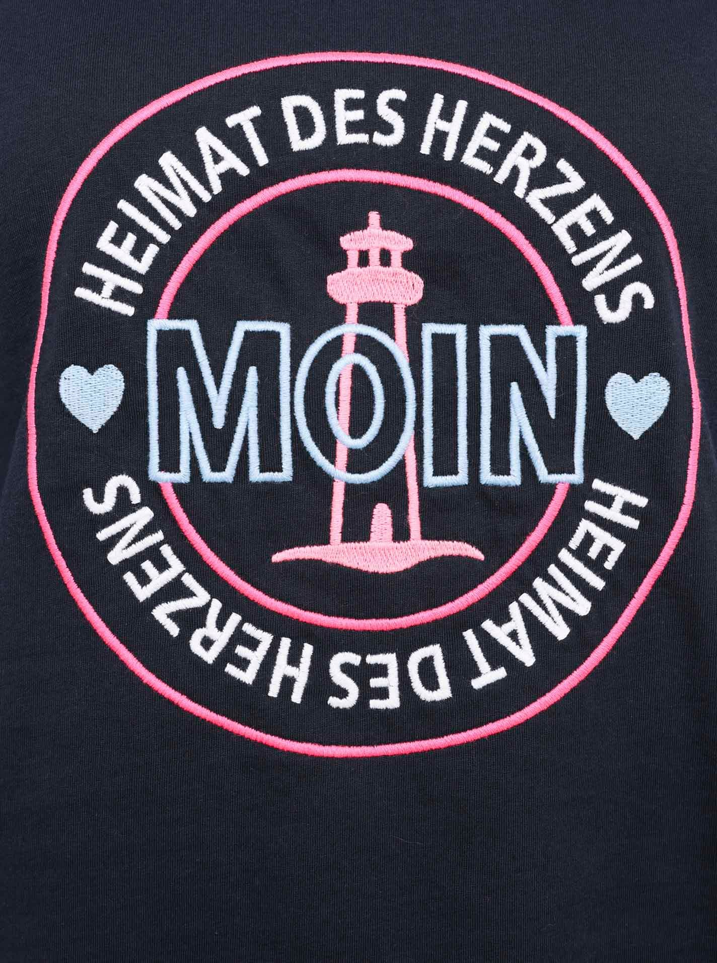 Zwillingsherz T-Shirt »"Heimat des Herzens"«, Stickerei, Kurzarm, Rundhalsausschnitt, maritim