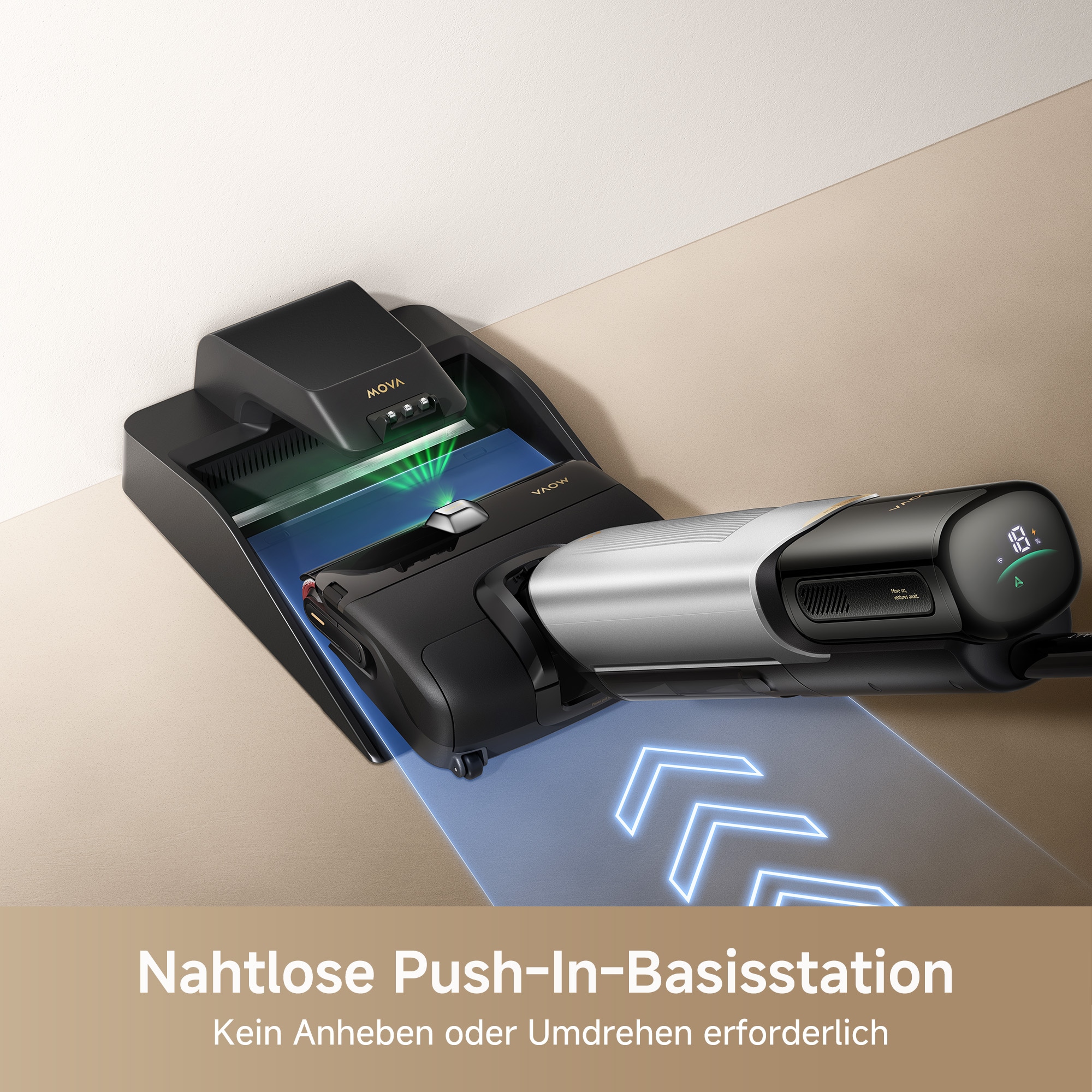 Mova Nass-Trocken-Sauger »MOVA X4 Pro«, 20.000Pa Saugkraft, KI-gesteuerte Reinigungstechnologie, 180°-Design