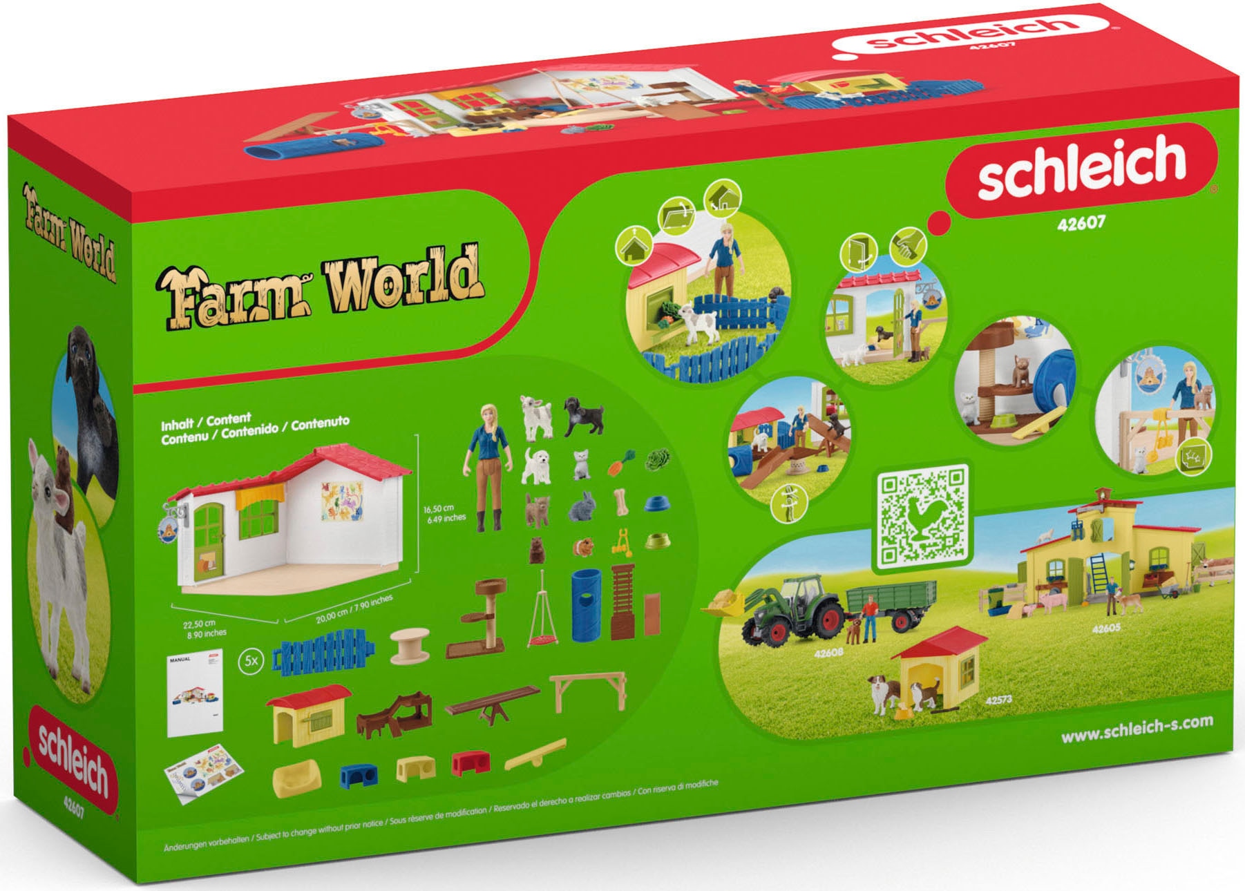 Schleich® Spielwelt »FARM WORLD, Tierhotel (42607)«, Made in Europe