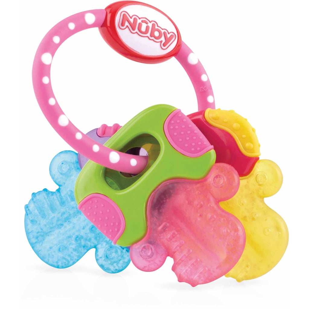 Nuby Beißring »Schlüssel, pink«, mit Kühlung