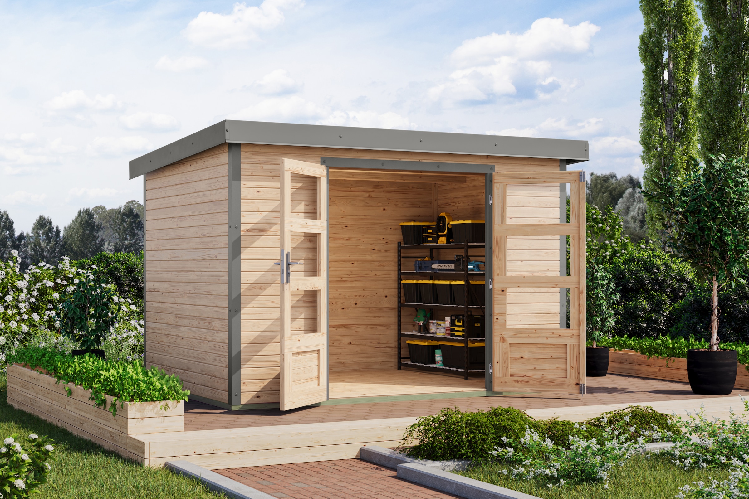 Karibu Gartenhaus »Jupiterino 4, in verschiedenen Farben«