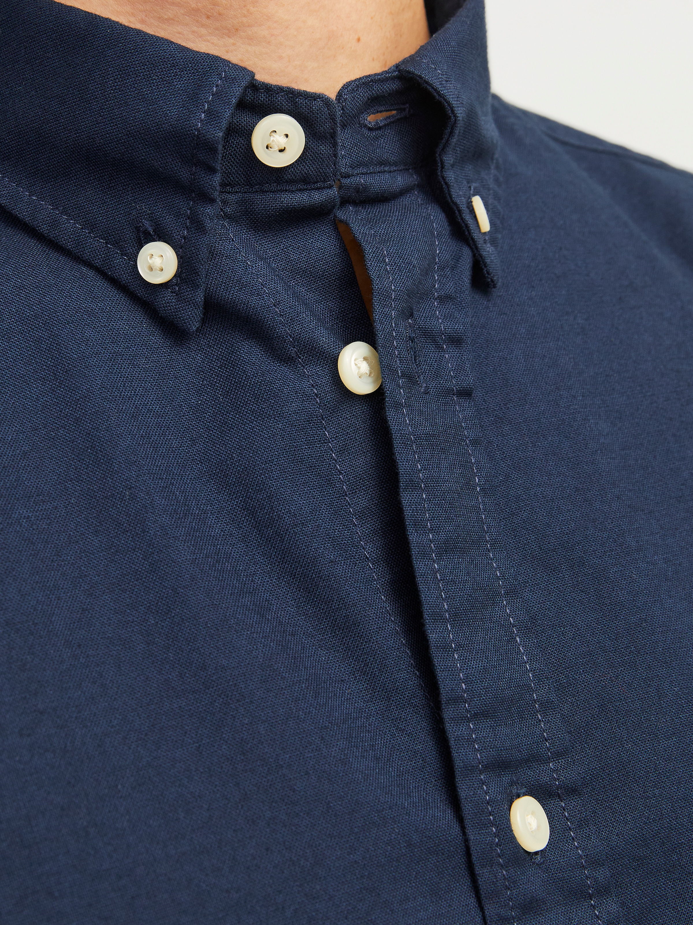 Jack & Jones Langarmhemd »BROOK OXFORD«, mit Button-Down Kragen
