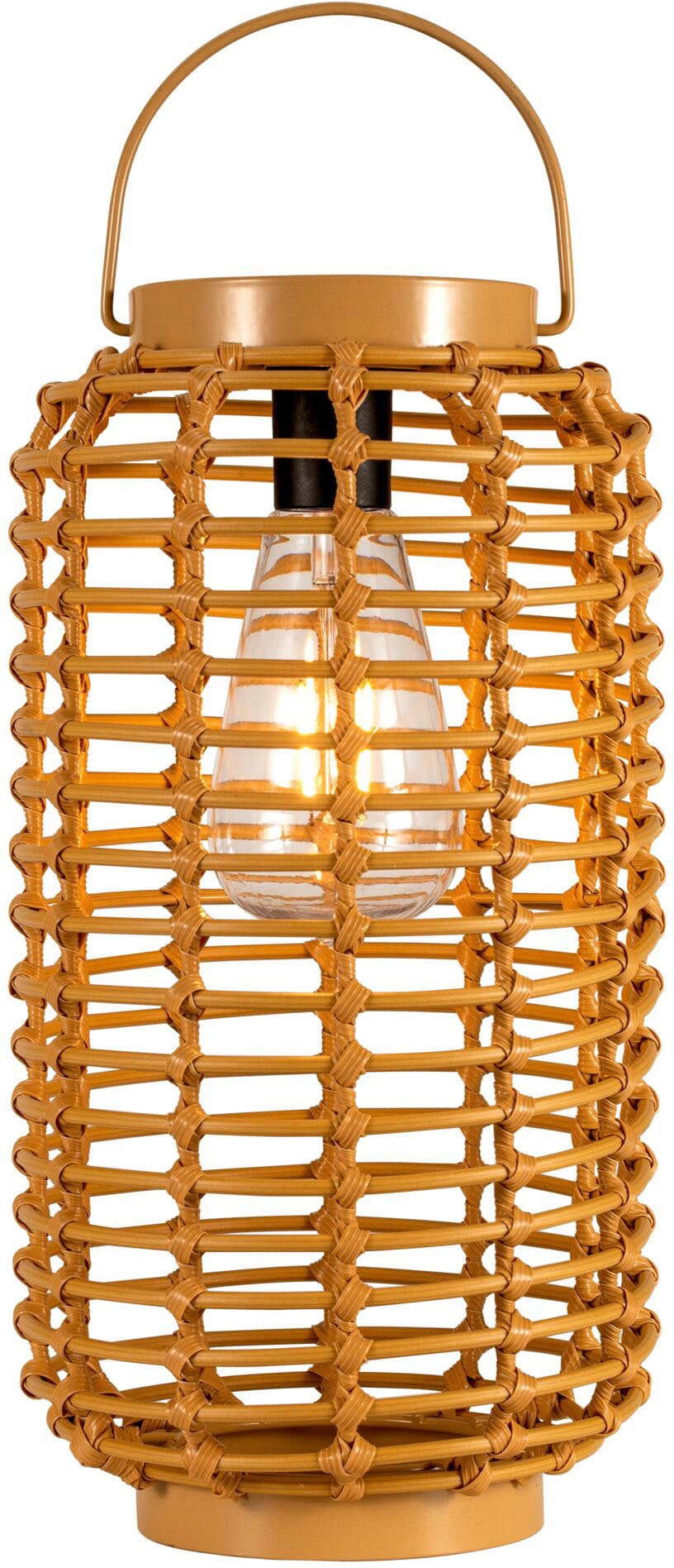 Pauleen LED Laterne »Sunshine Darling Solarlaterne Beige Rattan/Metall/Kunststoff«, 1 flammig, Solar