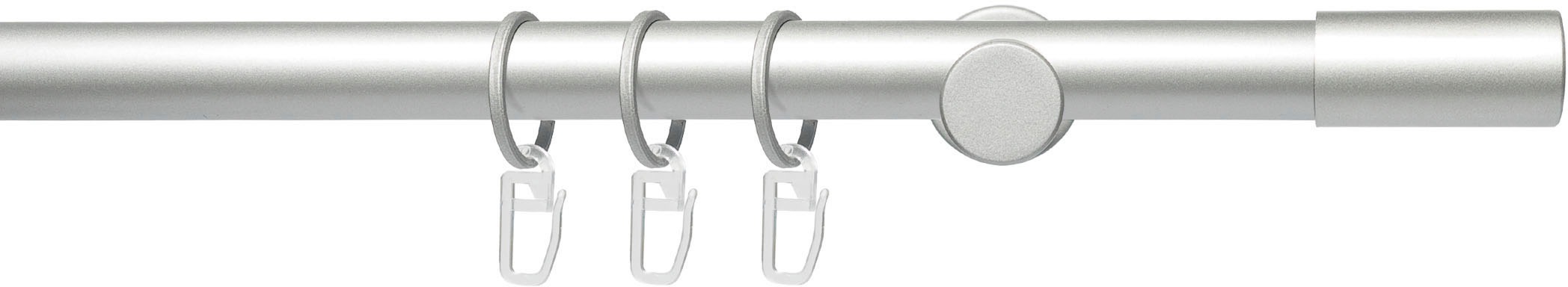 Liedeco Gardinenstange "Fertigstilgarnitur 20 mm Power Zylinder" Ø 20 mm 1 läufig-läufig Fixmaß Gardinenstange Komplett