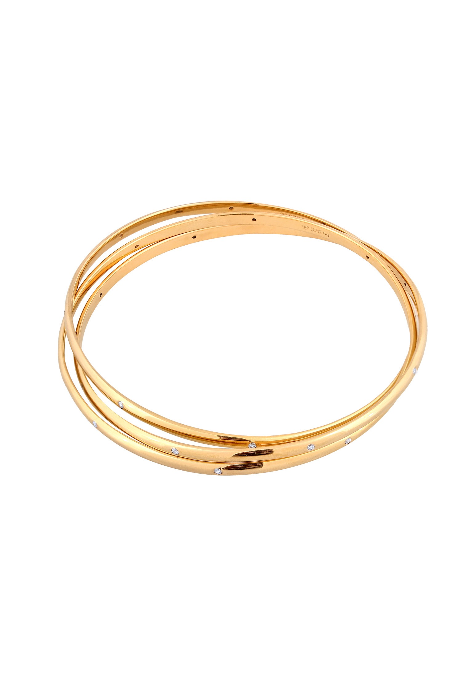 Elli Premium Armreif »Armband Armreif Zirkonia Weiß 925 Sterling Silber«