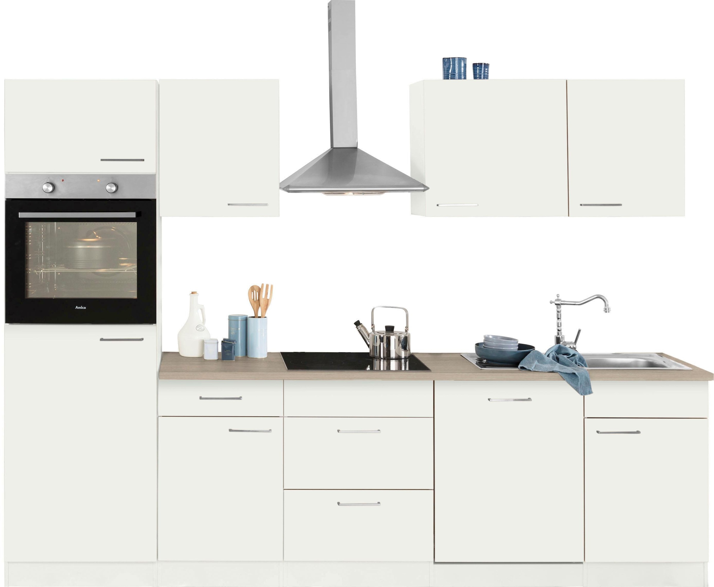 wiho Küchen »Zell«, Breite mit bestellen E-Geräten, Küchenzeile 280 bequem cm