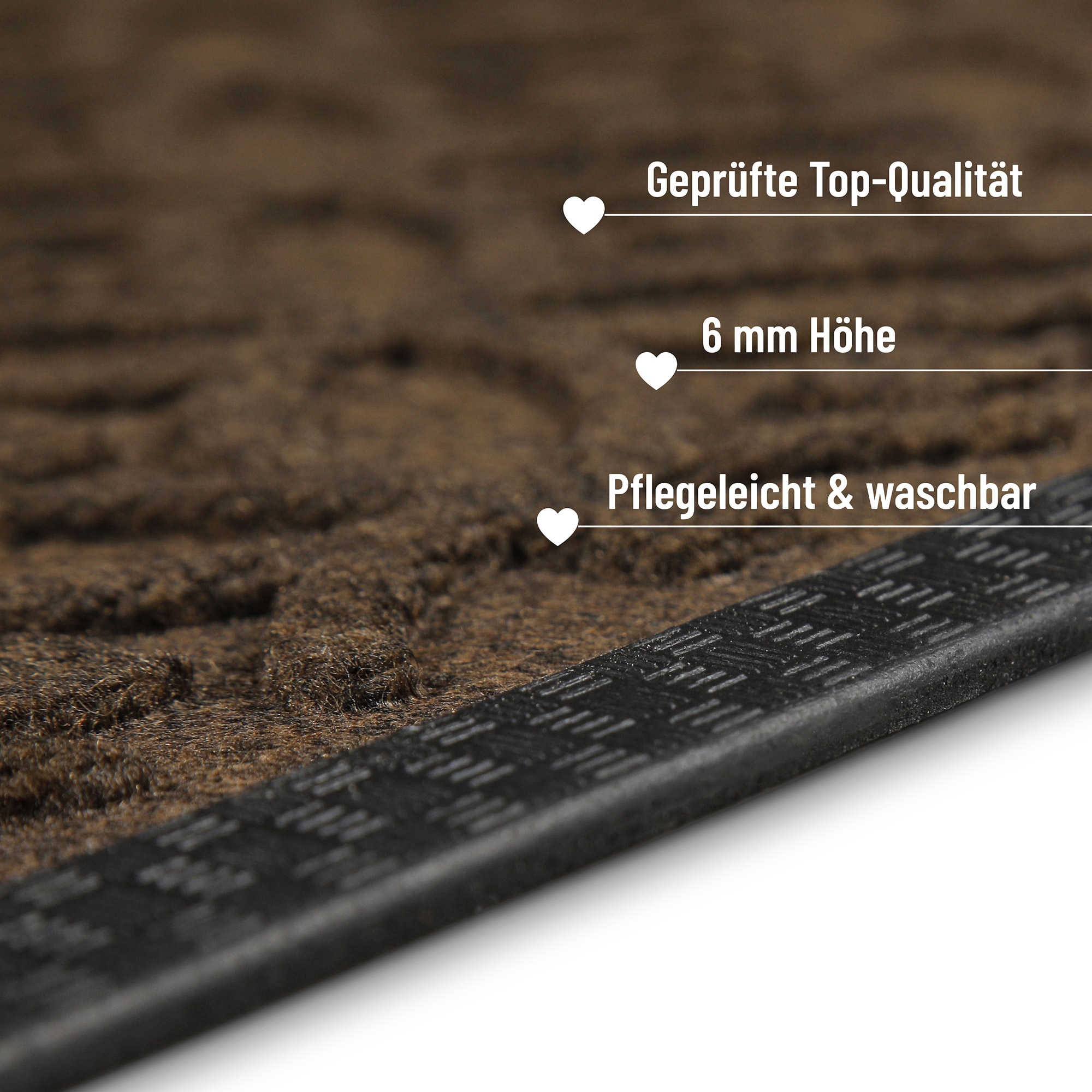 Wecon home Fußmatte »Midnight Mosaic« rechteckig 4 mm Höhe pflegeleicht, rutschfest, Ornamente, Innen & Außen, Schmutzfangmatte