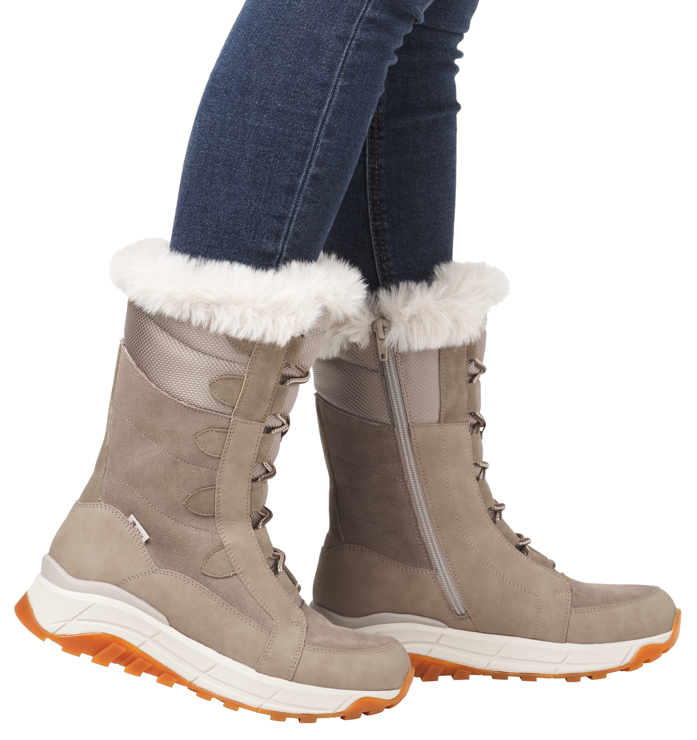 Rieker EVOLUTION Winterboots, Schneeboots, Winterboots mit Lammwollfutter, Fiber Grip Laufsohle