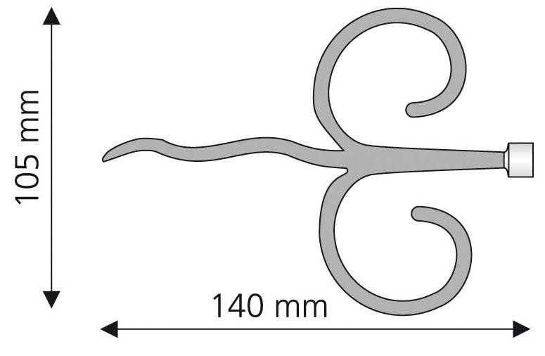 Liedeco Gardinenstangen-Endstück »Diana«, (Set, 2 St.), für Gardinenstangen Ø 16 mm