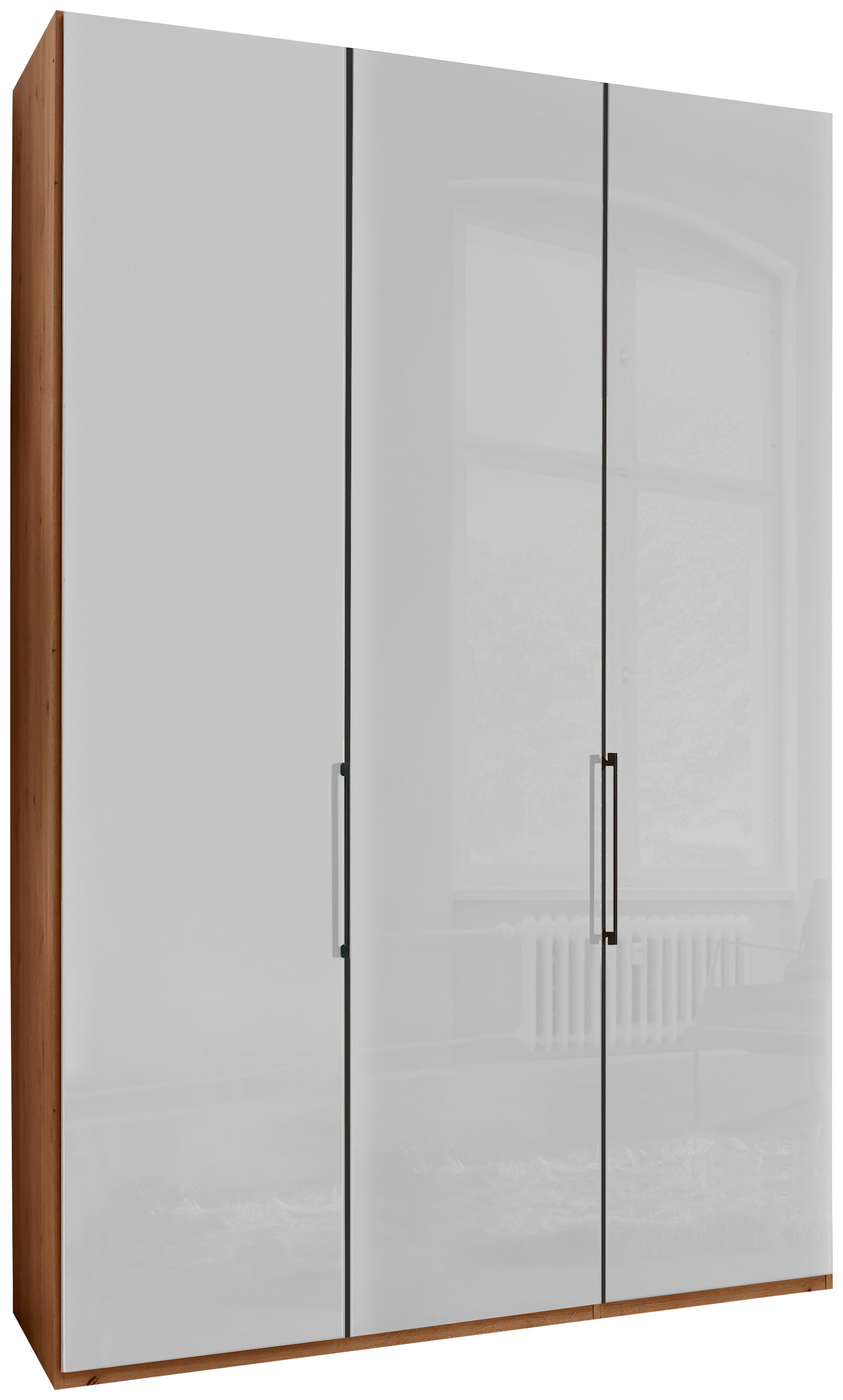 WIEMANN Kleiderschrank »Monaco, Made in Germany, edle Glasfront, in verschiedenen Farben,« hochwertige Beschlägen inkl. Dämpfung