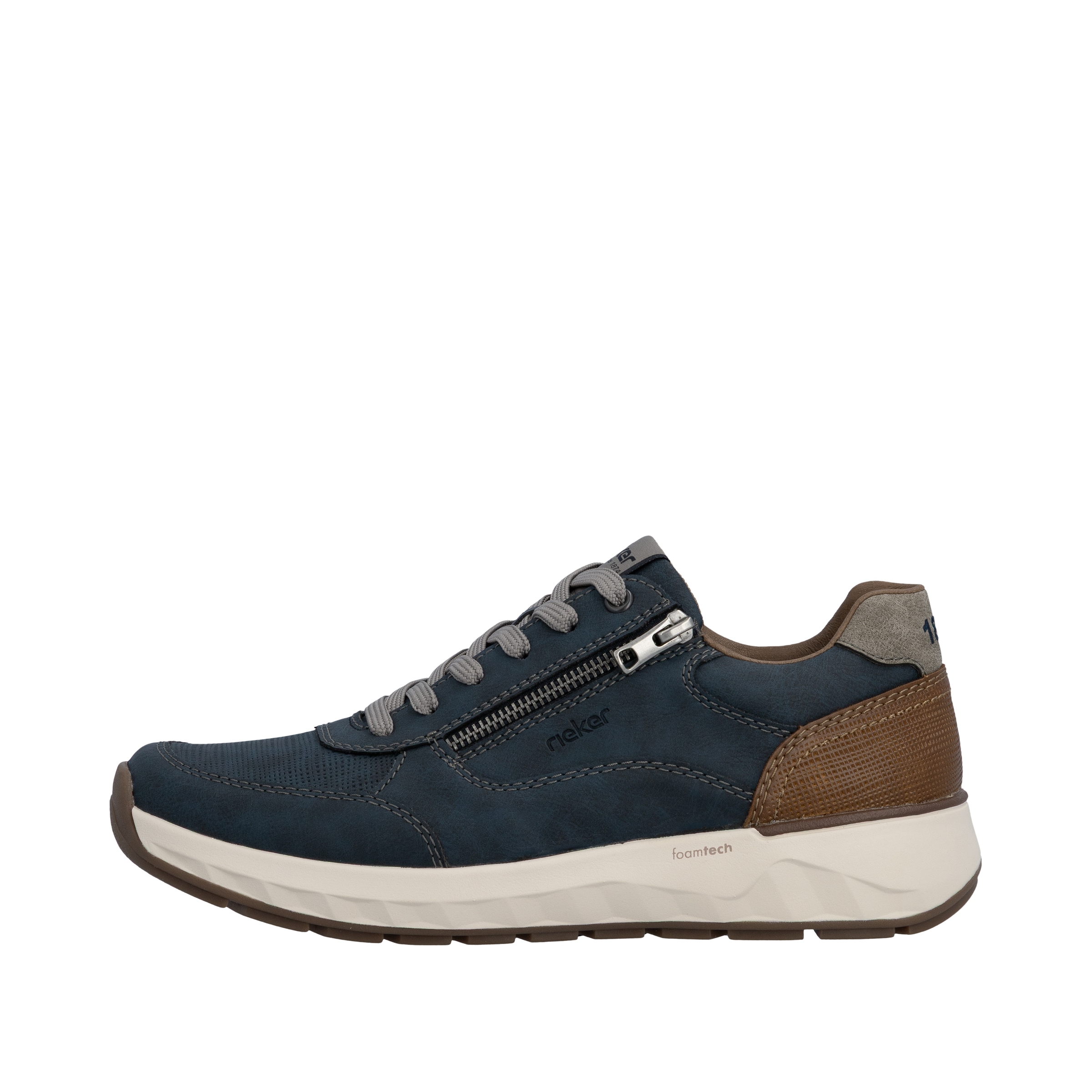 Rieker Sneaker  Schnürschuh, Halbschuh, Freizeitschuh mit Reißverschluss seitlich
