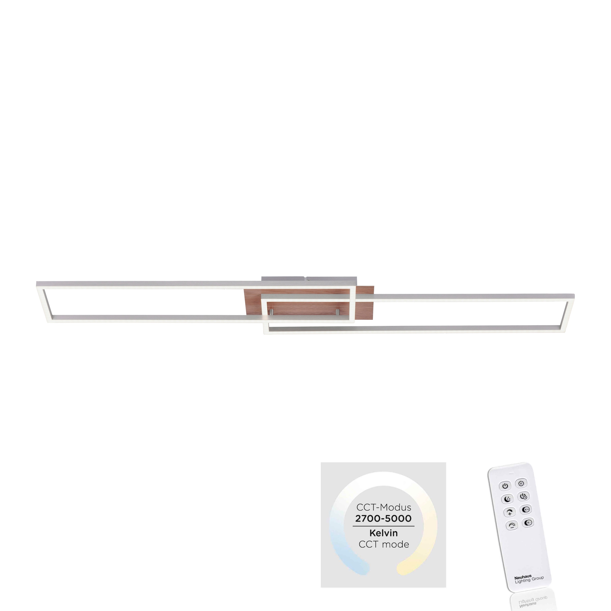 JUST LIGHT LED Deckenleuchte »IVEN« LED-Board 1 Stk. warmweiß - kaltweiß dimmbar über Fernbedienung