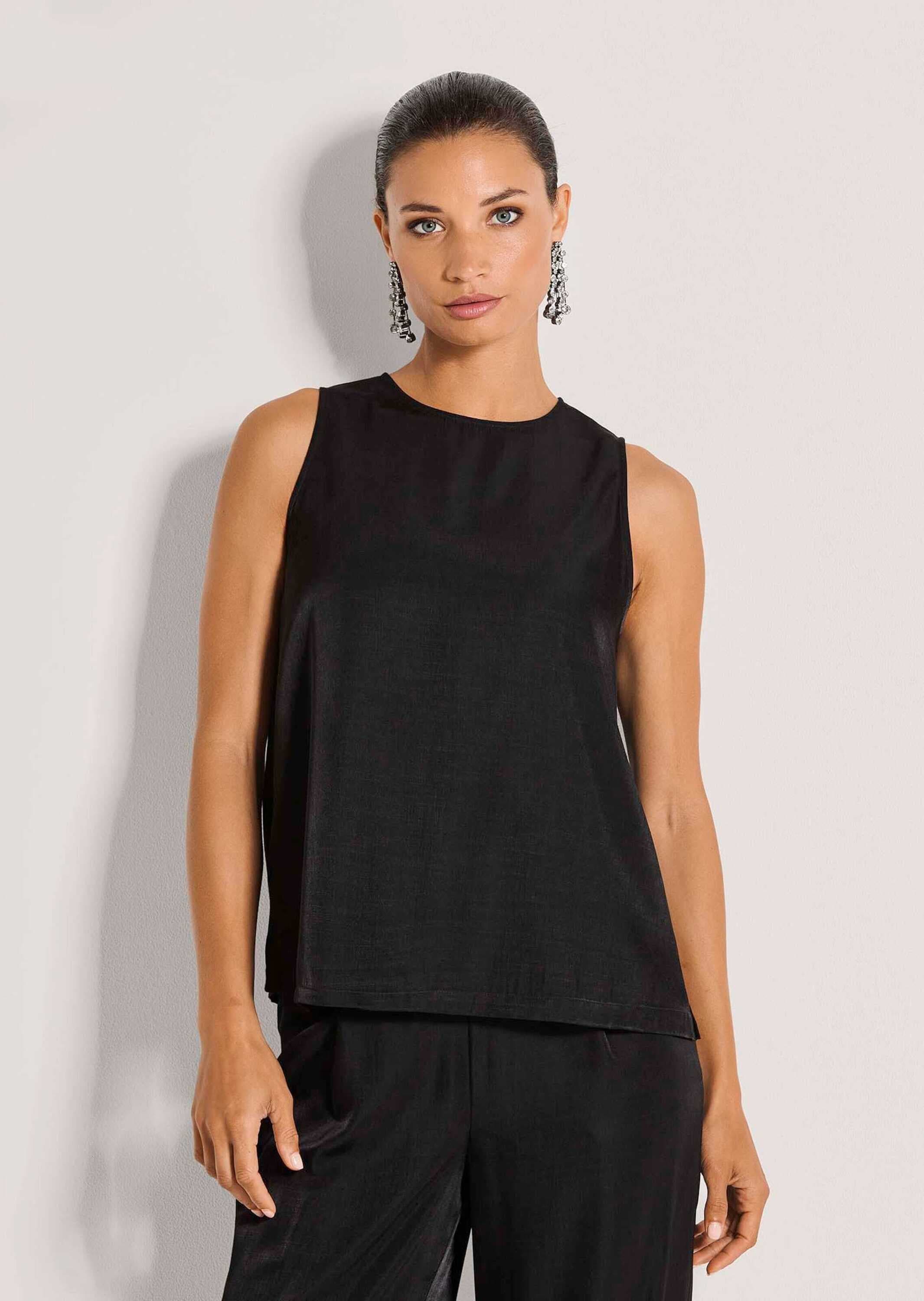 MADELEINE Blusentop »Blusentop Elegantes Businesstop mit Rundhals«