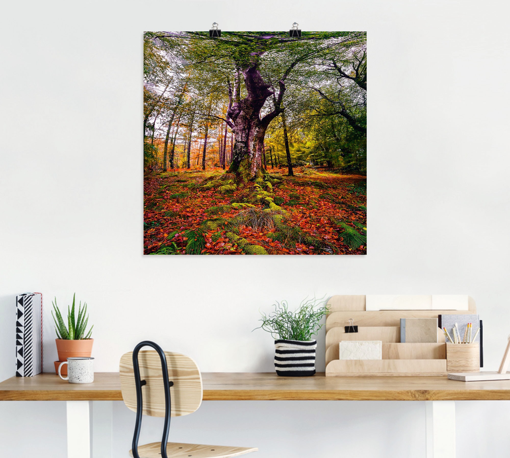 Artland Wandbild »Baum im Wald«, Baumbilder, (1 St.), als Leinwandbild, Poster in verschied. Größen
