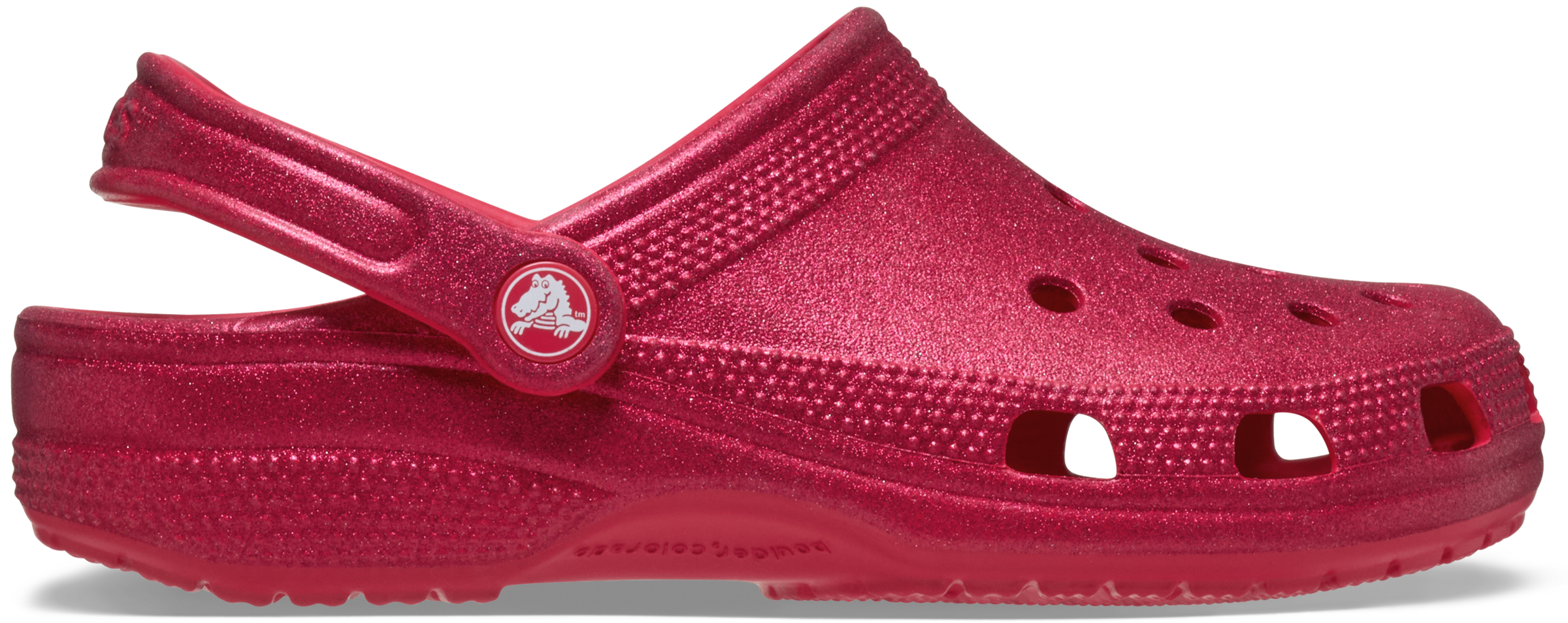 Crocs Hausschuh »Classic Glitter Clog, Badesandale«  , Sommerschuh, Schlappen, Schlupfschuh mit Glitzer verziert
