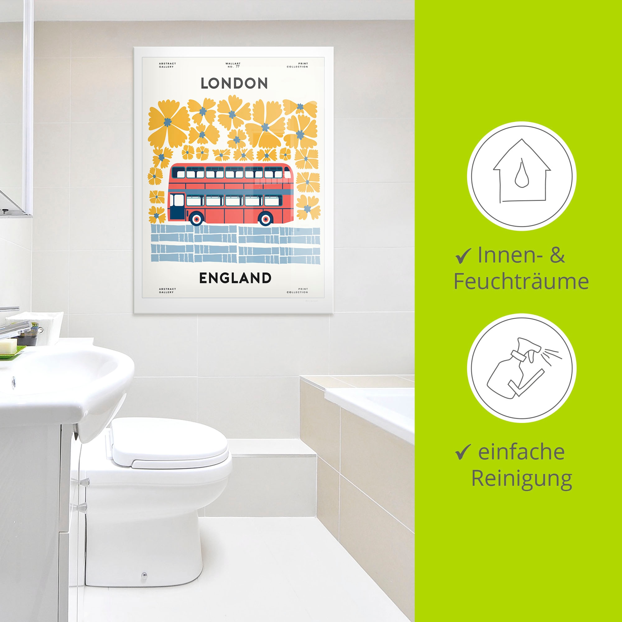 Artland Glasbild »Groovy European« London 1 Stk. tlg. in verschiedenen Größen