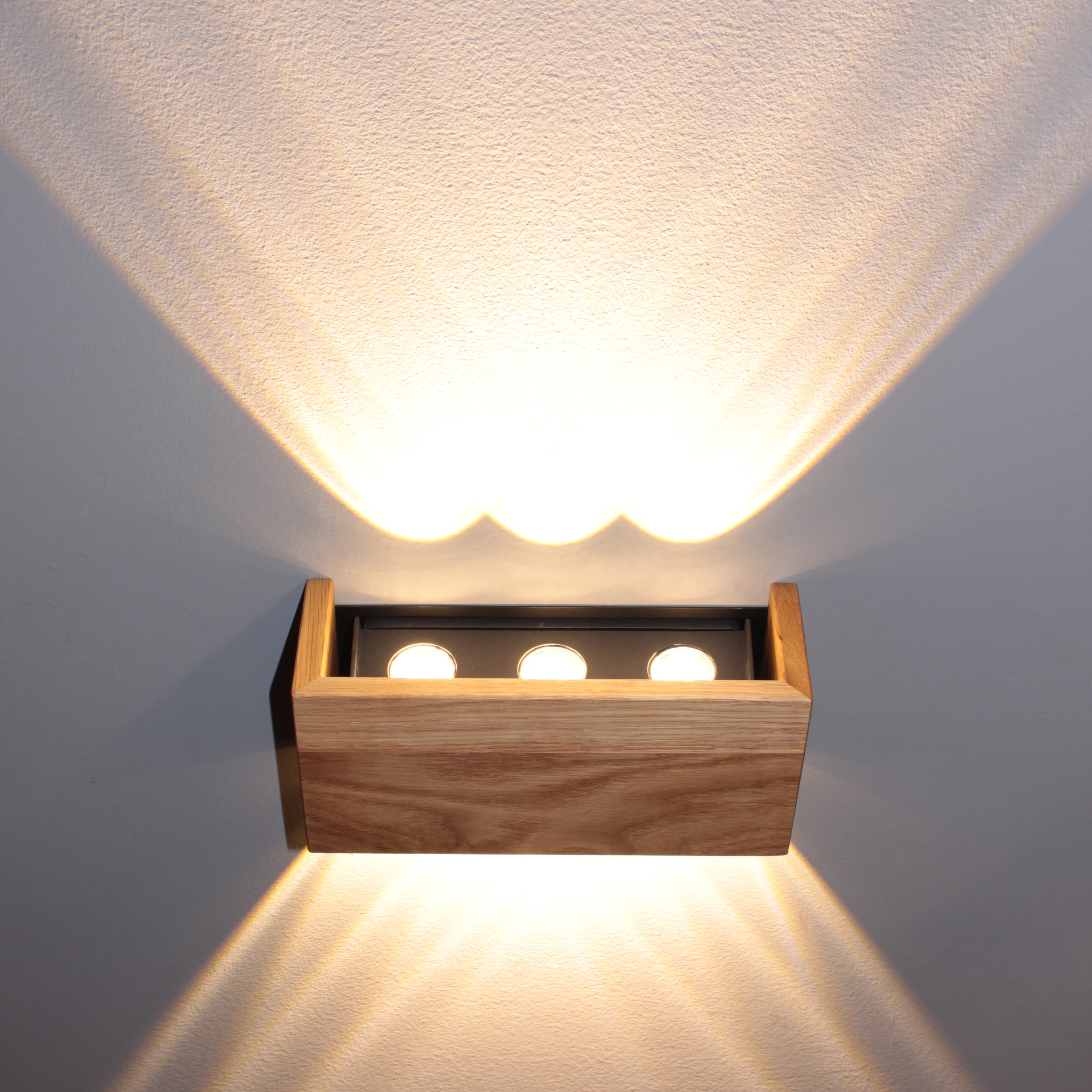 FISCHER & HONSEL LED Wandleuchte »SHINE-WOOD«, 6 flammig, Leuchtmittel LED-Modul | LED wechselbar, Made in Germany, langlebige LED