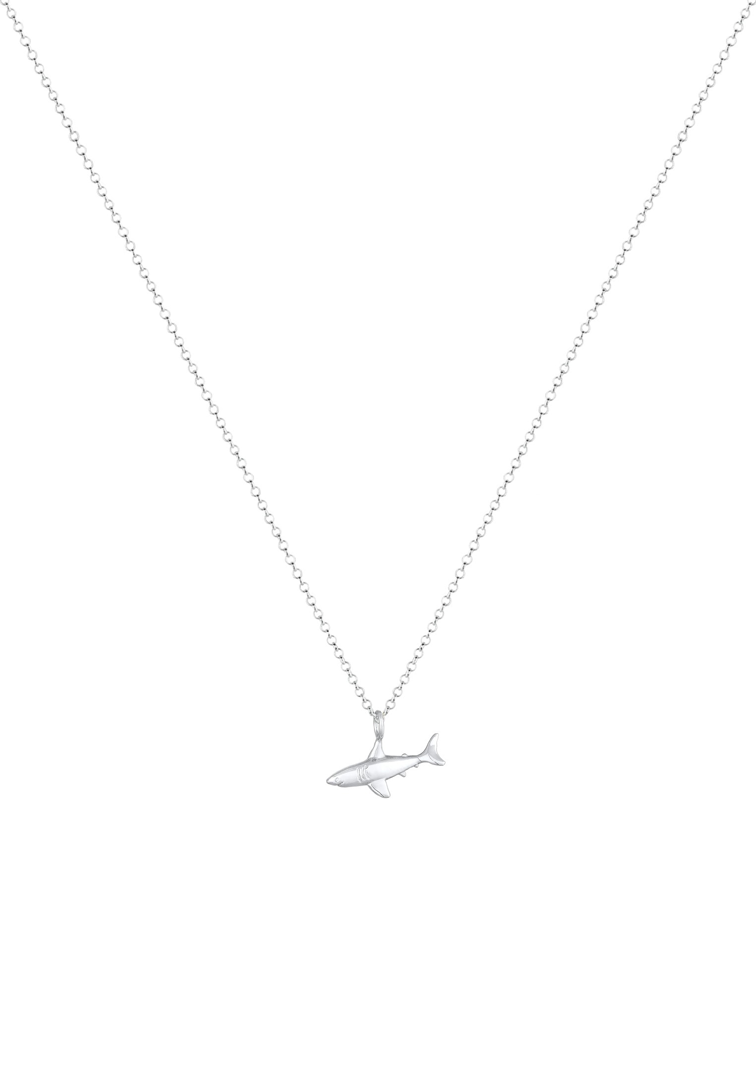 Elli Kette mit Anhänger »Halskette Haifisch Hai Erbskette Tier Symbol 925 Silber«