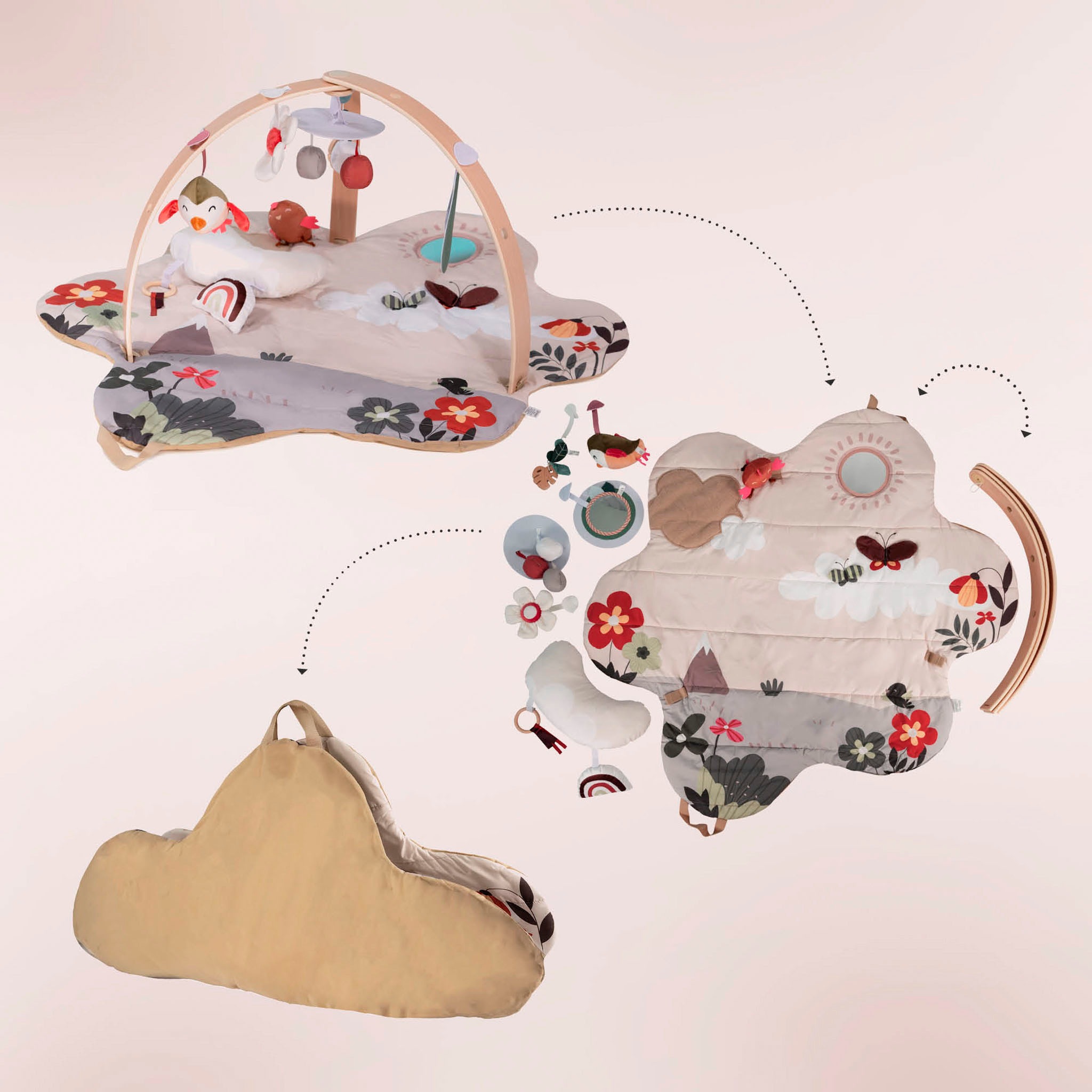 BabyGo Spielbogen »Bianca Flower«, 3D-Activity-Spielmatte