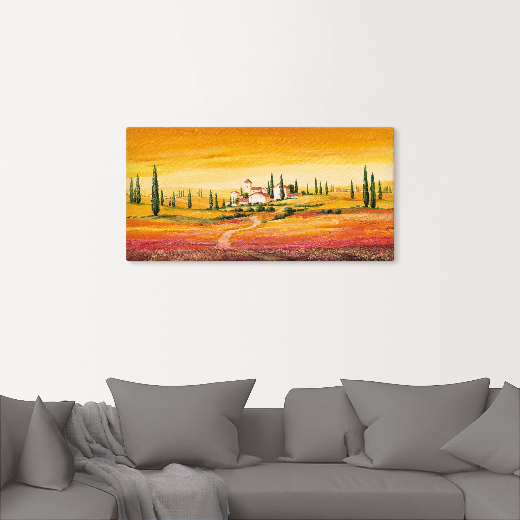 Artland Wandbild »Traumhafte toskanische Landschaft«, Europa, (1 St.), als Alubild, Outdoorbild, Leinwandbild, Poster, Wandaufkleber