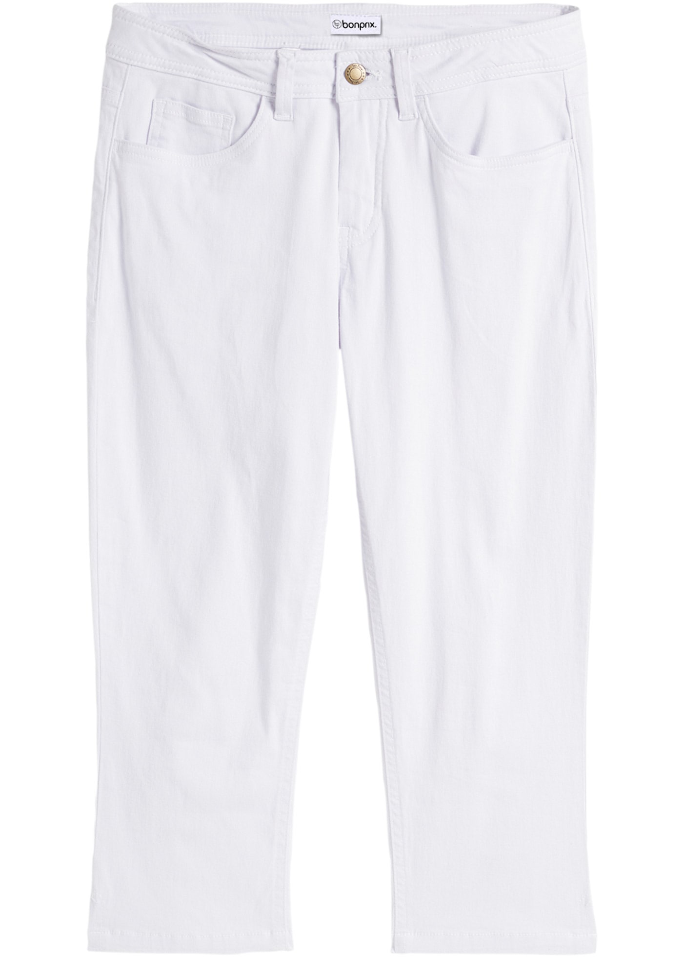 bonprix Caprijeans »Slim Fit Jeans Mid Waist, cropped« 3/4-Capri-Look, Five-Pocket Style, Regular Fit, schmale Beinform