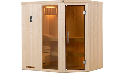 Sauna »Varberg«, (Set), 7,5 kW-Ofen mit digitaler Steuerung