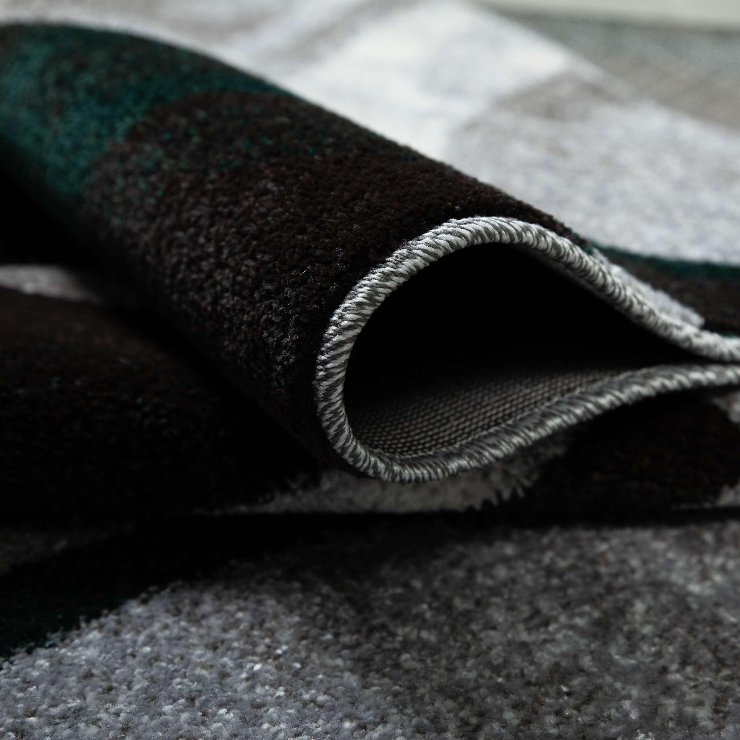 my home Teppich »Joas« rechteckig 9 mm Höhe besonders weicher Kurzflor in modernem Wellen Muster, leichter Glanz