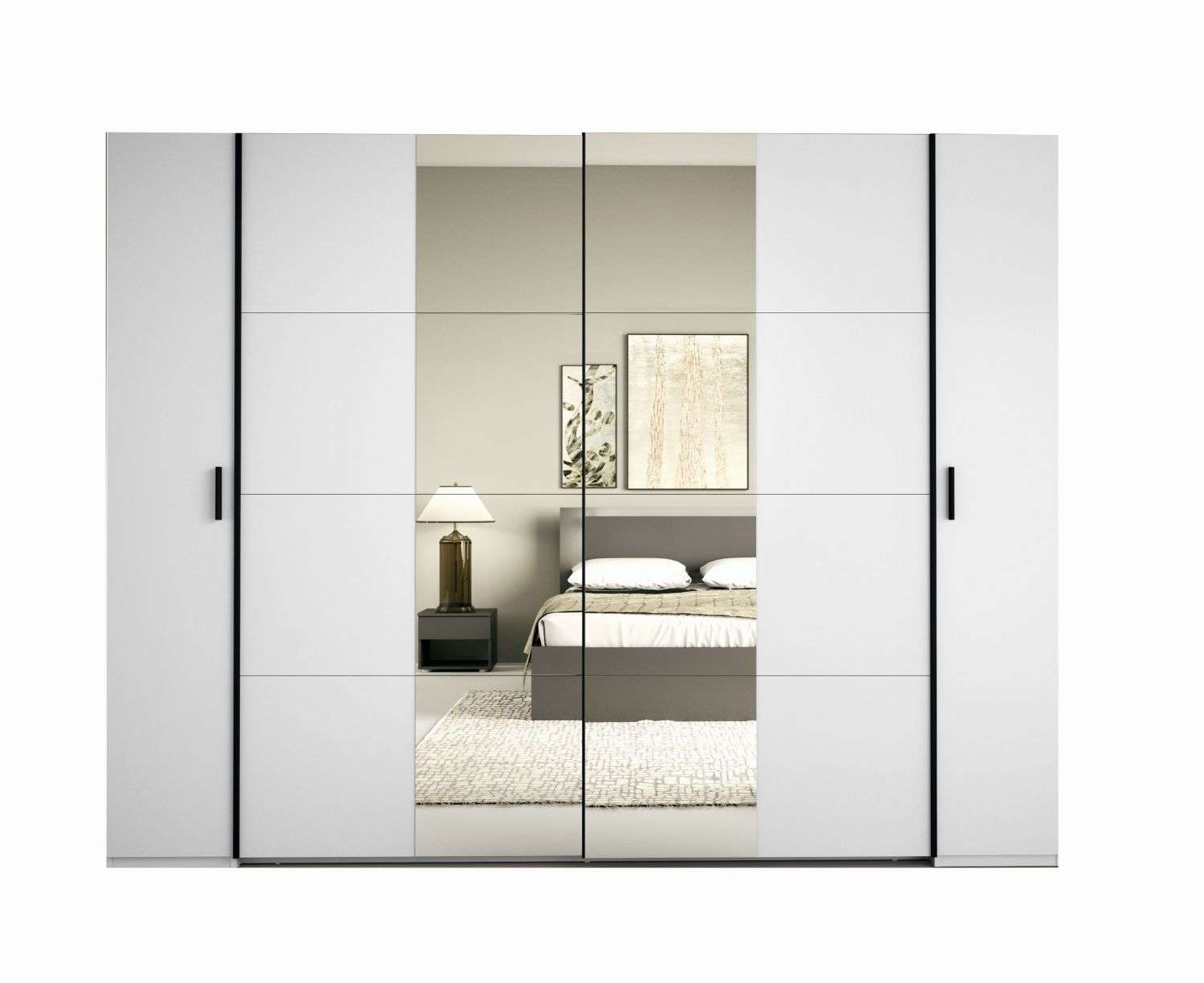 Home affaire Kleiderschrank »Antioch, FSC-zertifiziert, mit Dreh-UND Schiebetüren«, (B/T/H 270/61,4/207cm, inklusive Einlegeböden und Kleiderstangen), mit oder ohne Spiegel und Schubladen - YOUR Choice