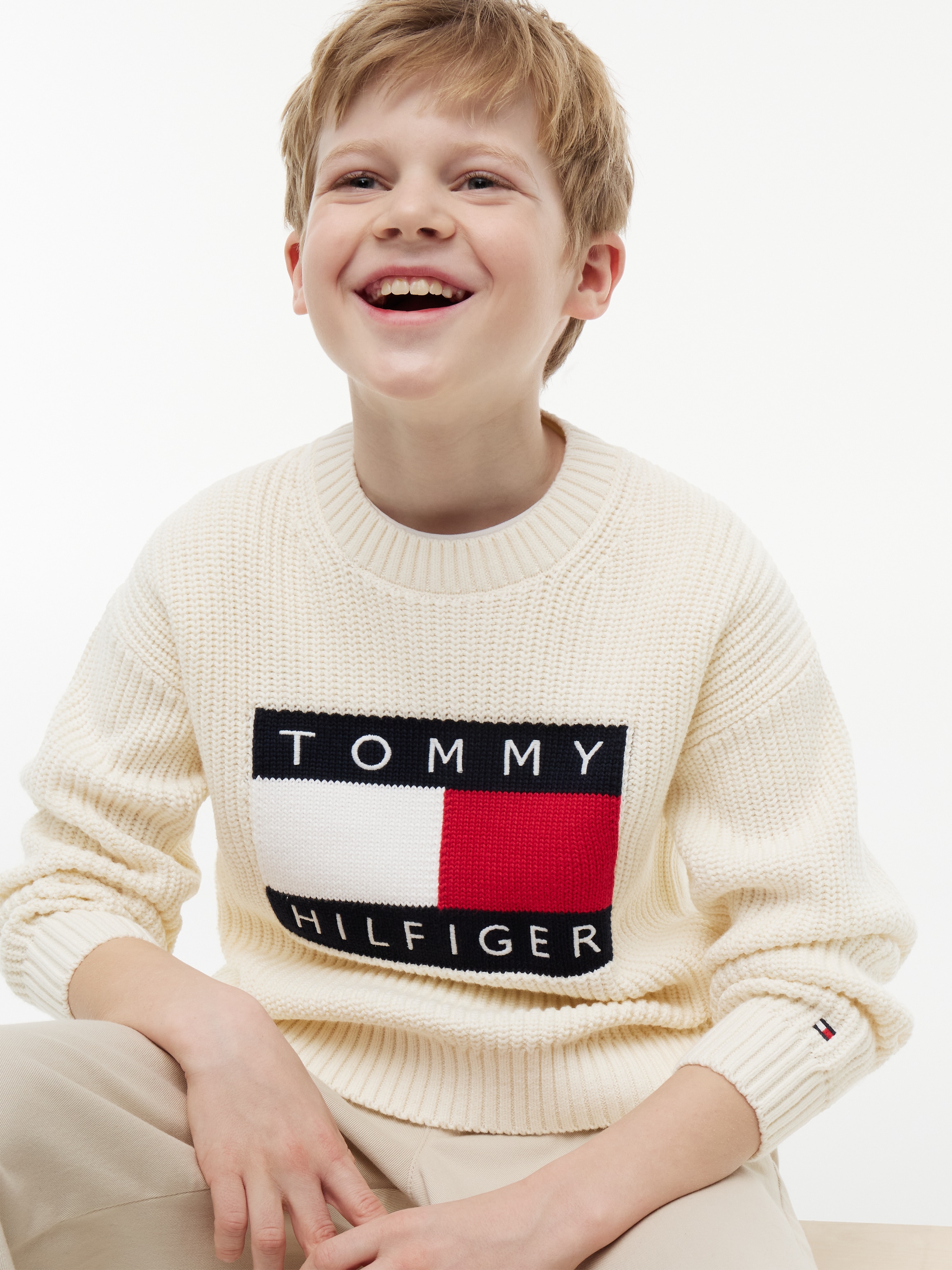 Tommy Hilfiger Strickpullover Regular fit, für Kinder bis 16 Jahre