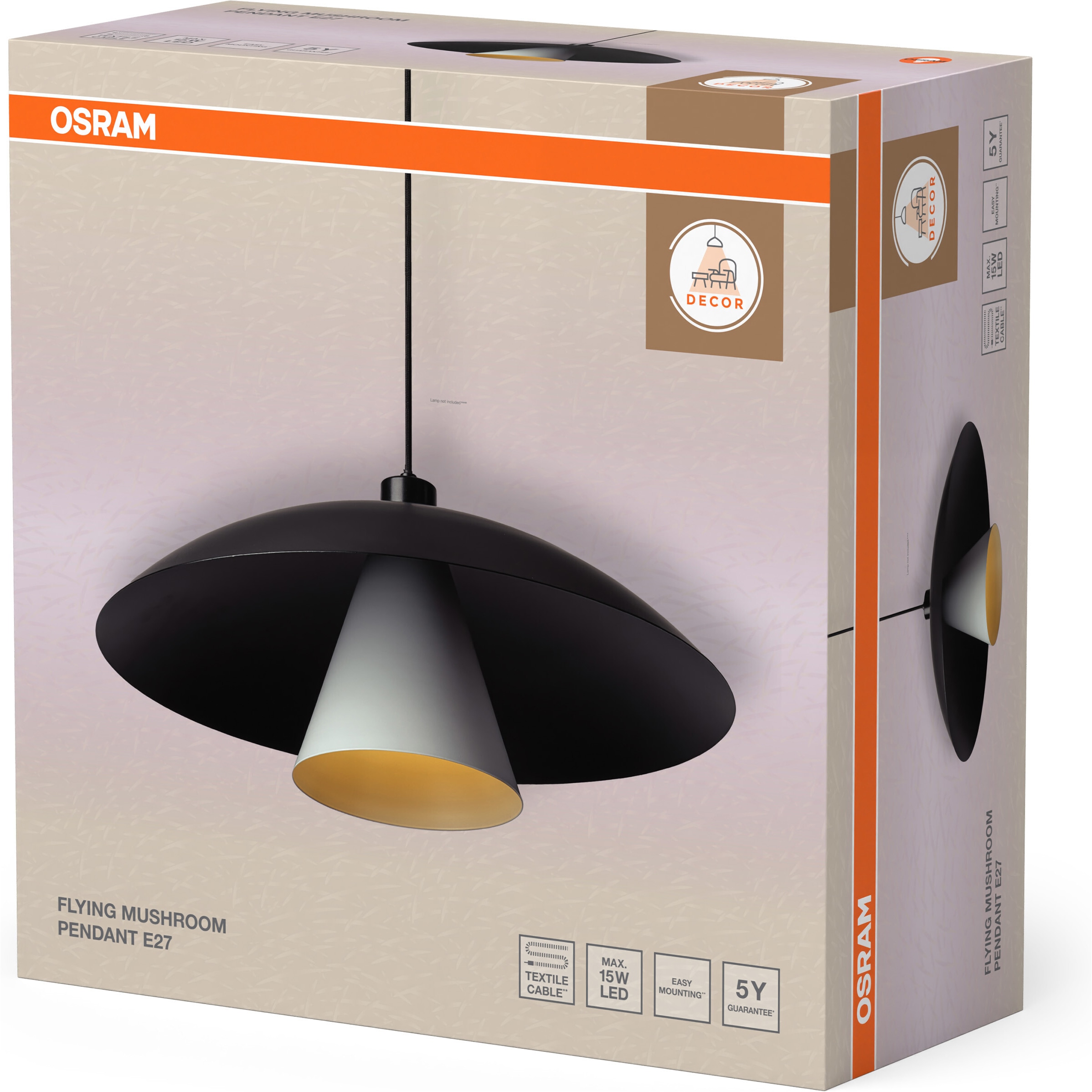Osram Pendelleuchte »Decor Flying Mushroom Pendant« E27 1 Stk. Fassung E27, Stahl