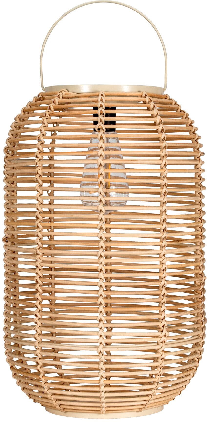 LED Laterne »Sunshine Nature Solarlaterne Beige Rattan/Metall/Kunststoff«, 1 flammig,...