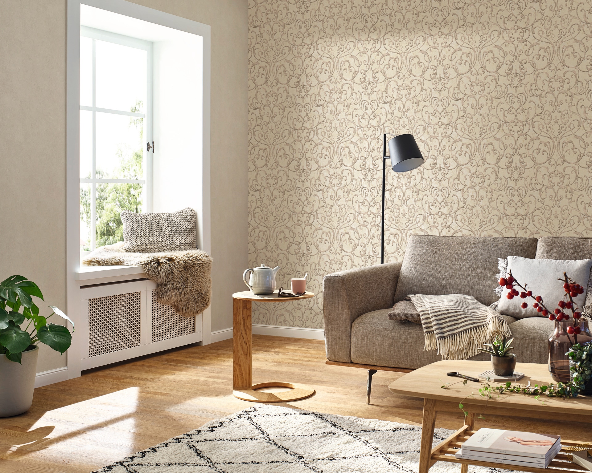 Rasch Vinyltapete »Lucera« Strukturmuster | uni geprägt