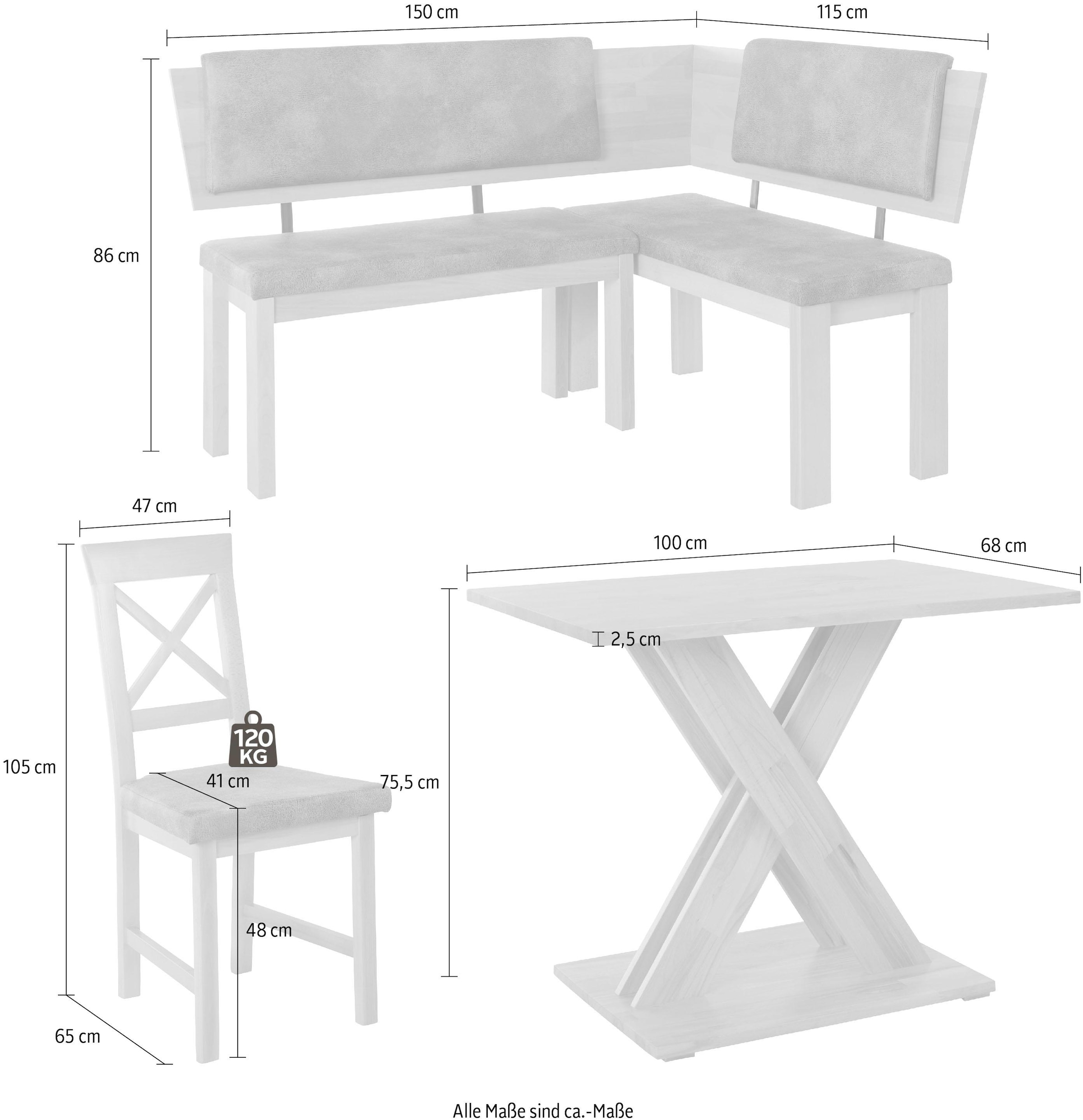 Home affaire Eckbankgruppe »Bremen«, (Set, 4 tlg.), (4-teilig)