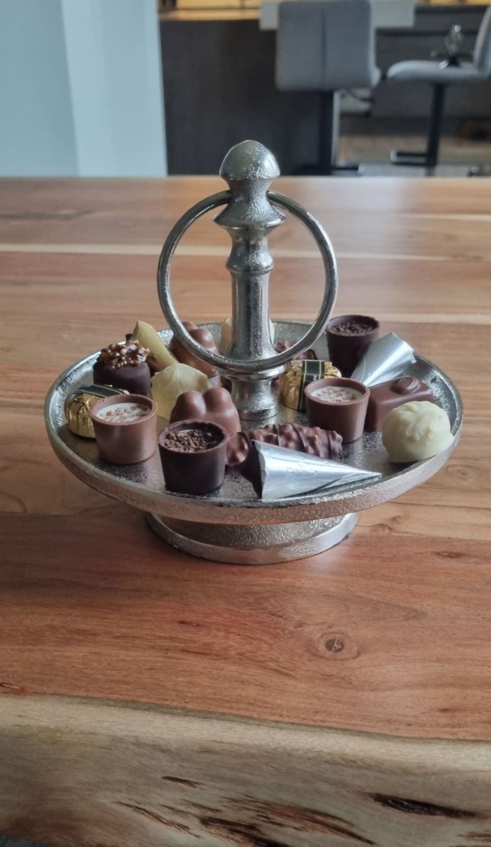 Ambiente Haus Servierplatte »Etagere 1 Stufe in Silberfarben«