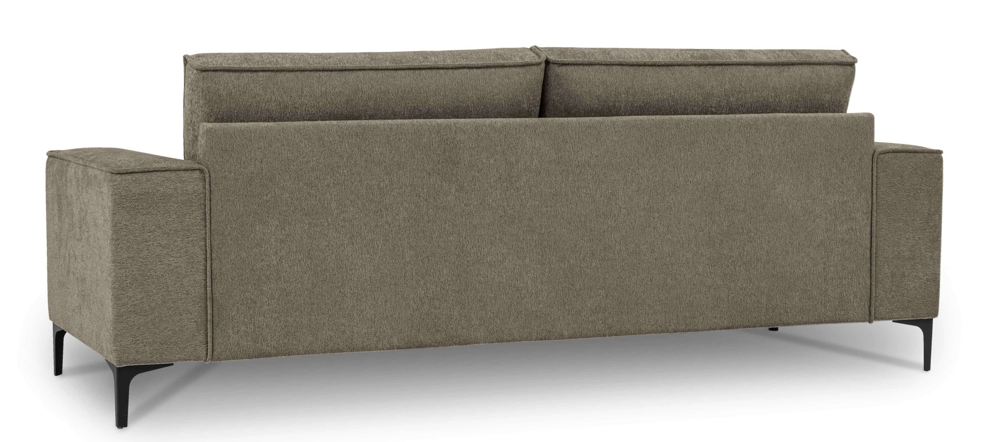 Places of Style 3-Sitzer »3er Sofa Oland, Struktur, Flachgewebe, Luxus-Microfaser, Boucle«, 224 cm, Wellenunterfederung, Skandi-Design, Metallfüße
