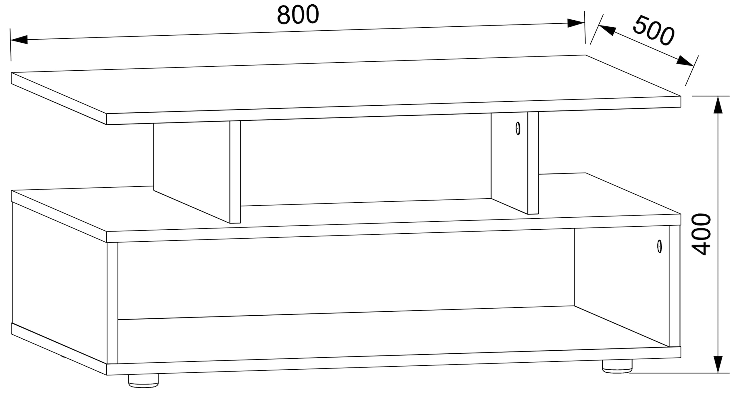 VCM Couchtisch »Holz Sofatisch Couchtisch Wohnzimmertisch Esila«, (Esila)