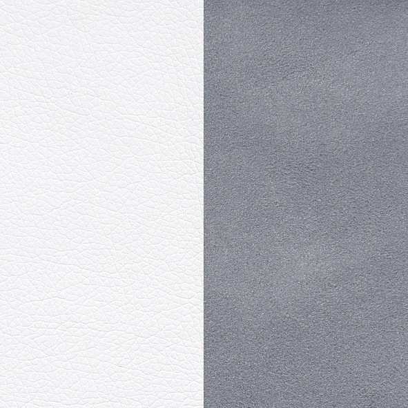 Kunstleder SOFTLUX®-Luxus-Microfaser - weiß/grau