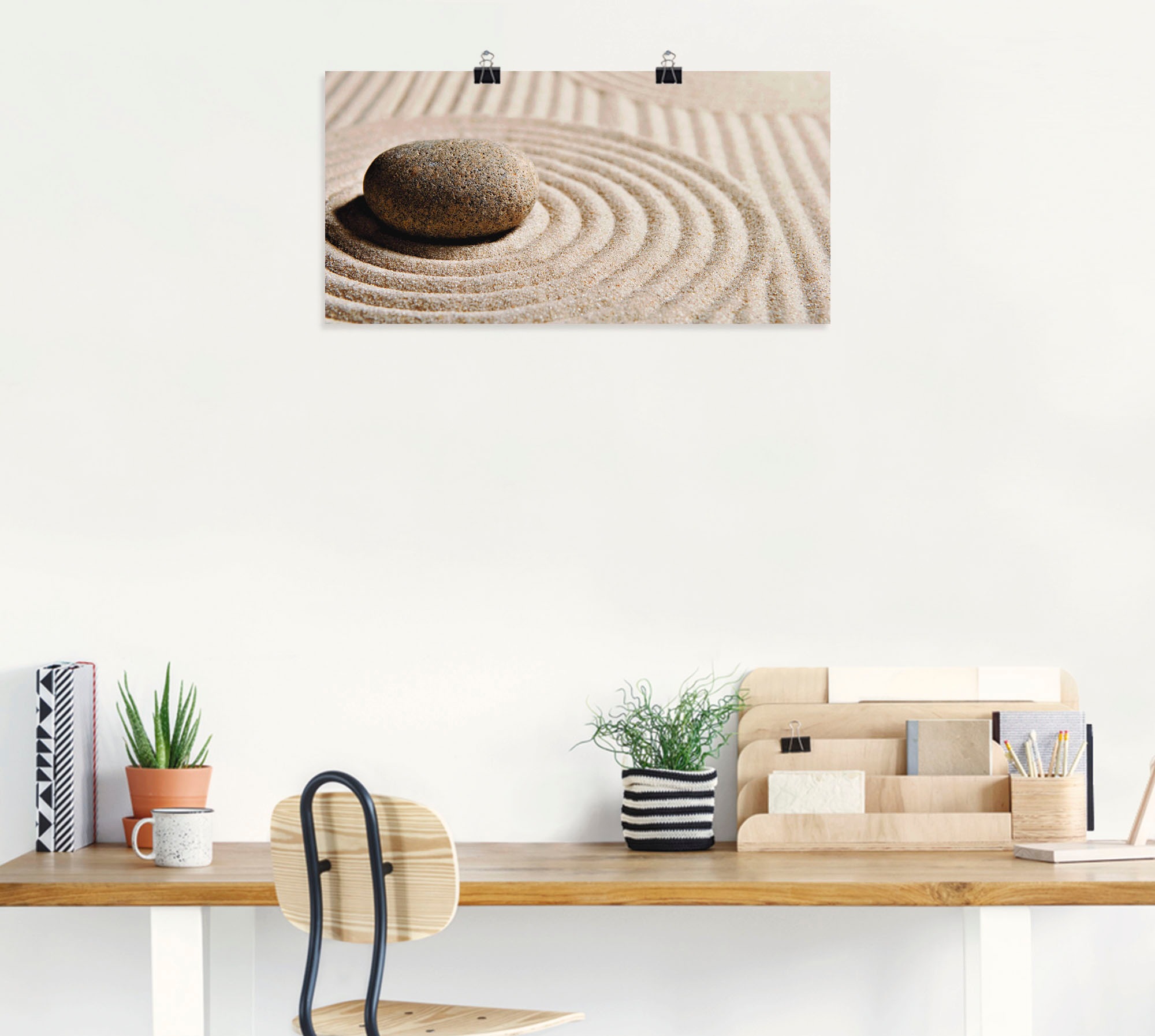 Artland Wandbild »Mini Zen Garten - Sand«, Zen, (1 St.), als Leinwandbild, Poster, Wandaufkleber in verschied. Größen