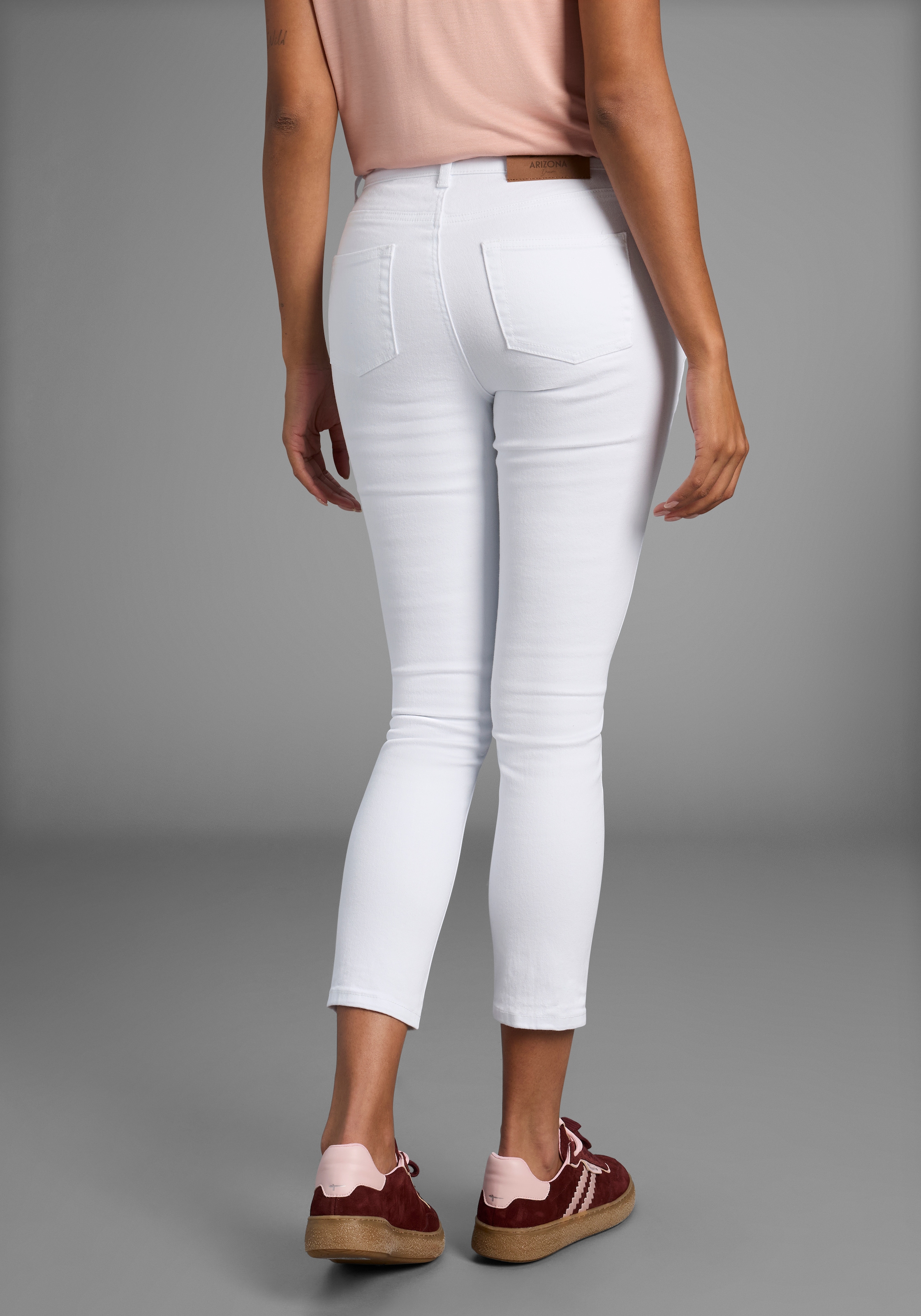 Arizona 7/8-Jeans »Shaping«, eng anliegend, Röhrenjeans, Used-Waschung, High-Waist, 7/8-Länge