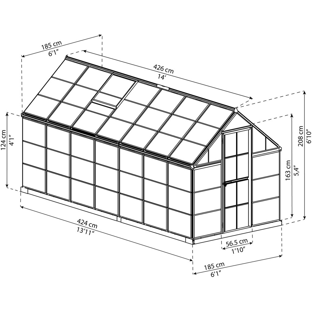 Palram - Canopia Gewächshaus »Harmony«, (Set)