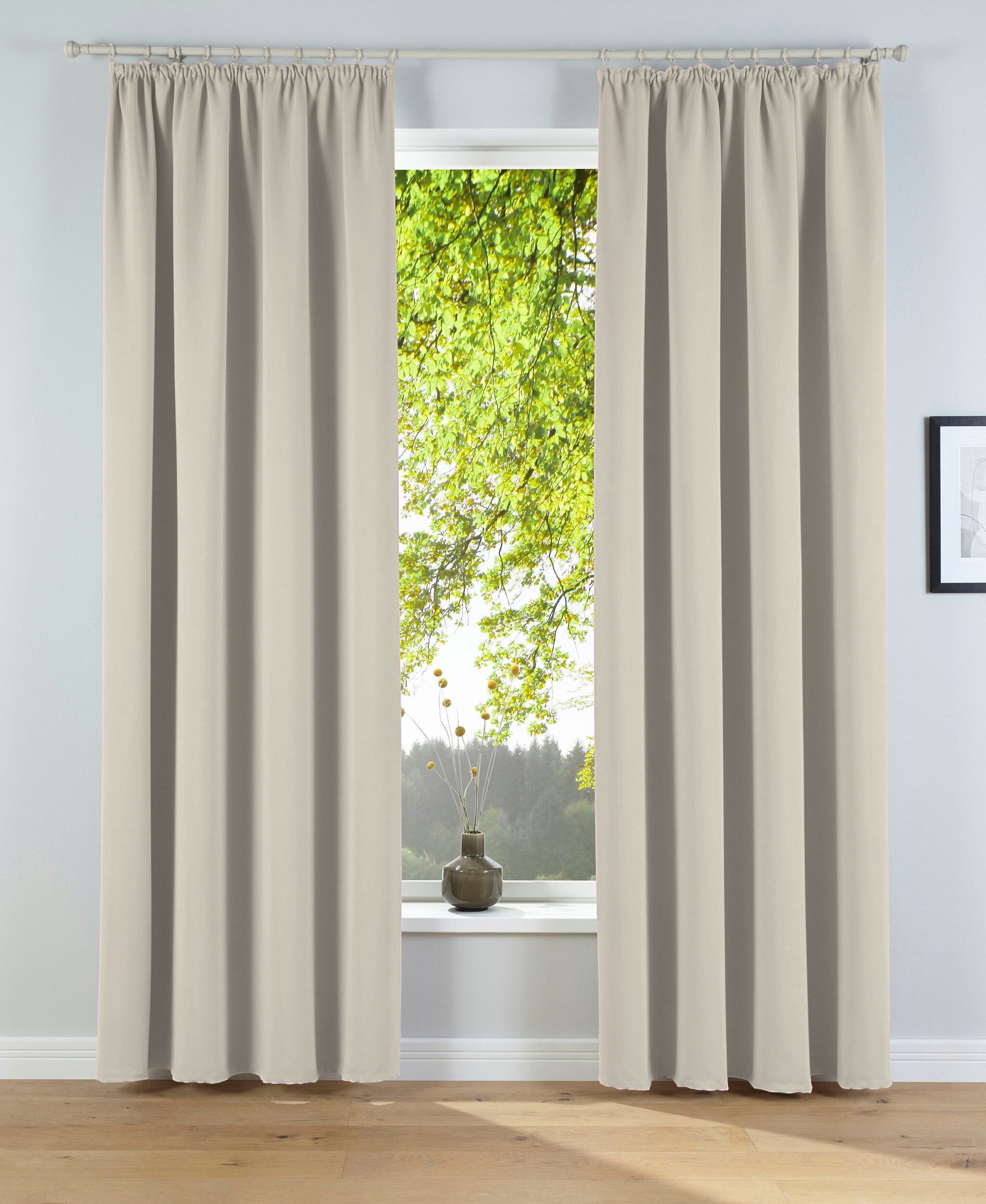 OTTO home Verdunkelungsvorhang "Solana" Ösen 2 Stk. tlg. 2-er Set, Breite 140 cm, einfarbig