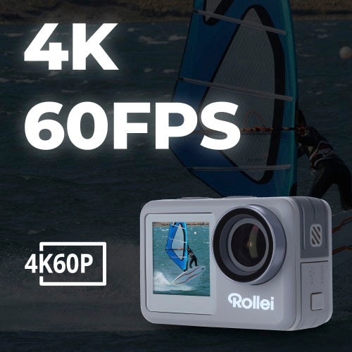 Rollei Action Cam »9s Plus«, 4K Ultra HD, WLAN (Wi-Fi), Rollei Monkey Pod-Set