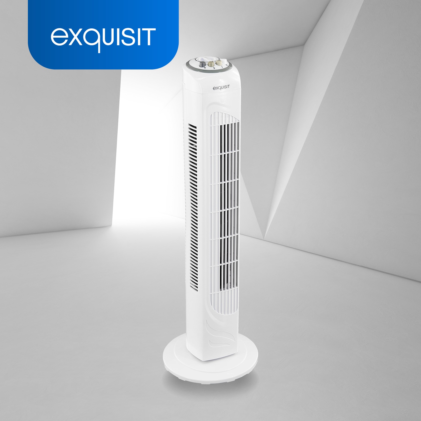 exquisit Standventilator »VS 34570 we«, inkl. Oszillation, 45 W Leistung, 120 Min. Timer