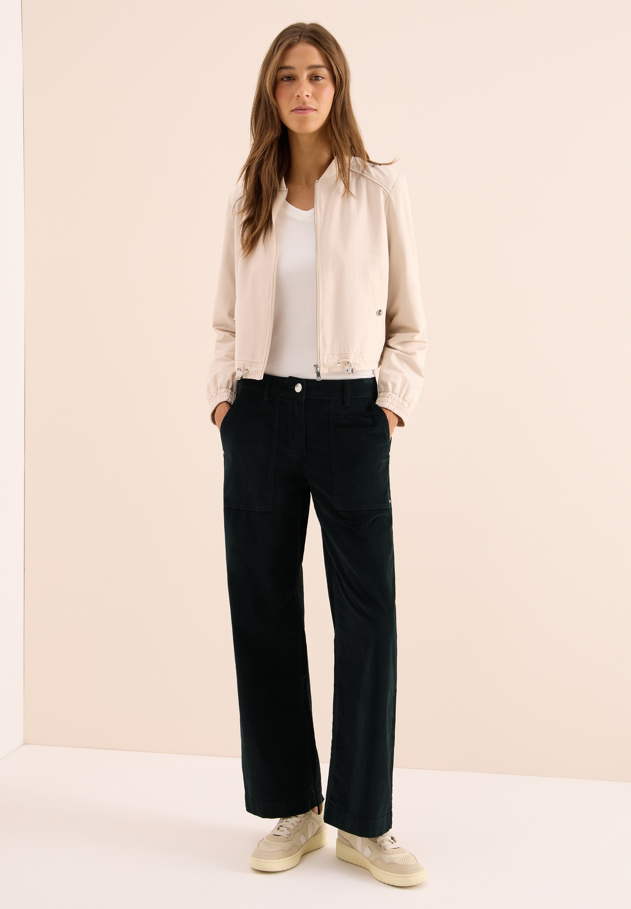 Cecil Cordhose »Style Neele«, Wide Leg, High Waist