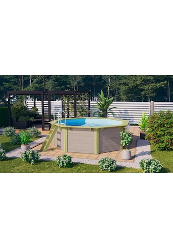 Achteckpool »Modell 1X«, (Set), BxLxH: 399,5x399,5x121,1cm