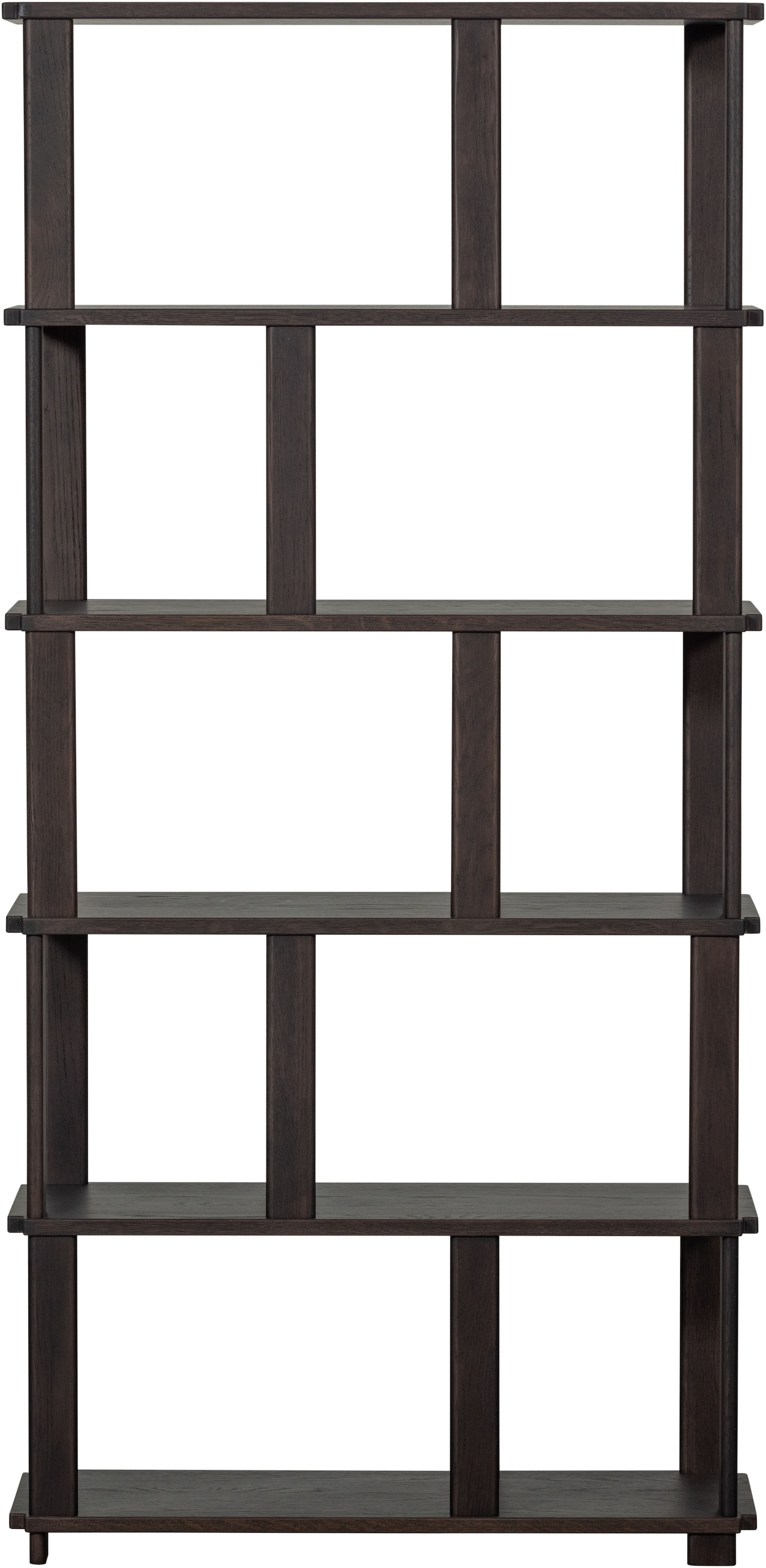 WOOOD Wandregal »Riss Eichenholz mit sichtbare Maserung, B 90 x T 30 x H 186 cm« Tragkraft 10 kg pro Einlegeboden, nachbehandelbar, einfach montierbar