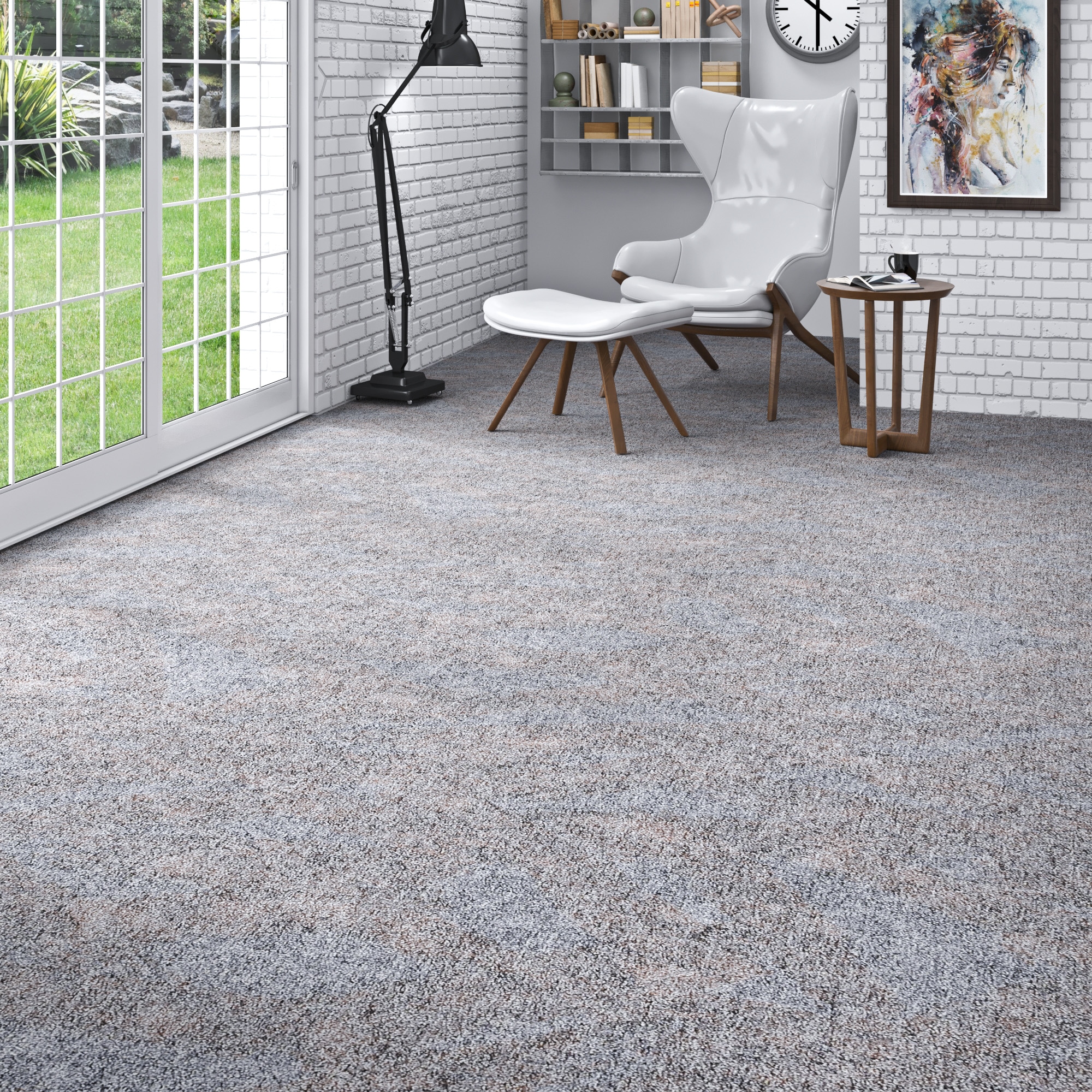 OTTO home Teppichboden "Caio, Schlinge, Gesamthöhe 8 mm" rechteckig meliert, Breite 400 cm, strapazierfähig, Wohnzimmer, Schlafzimmer