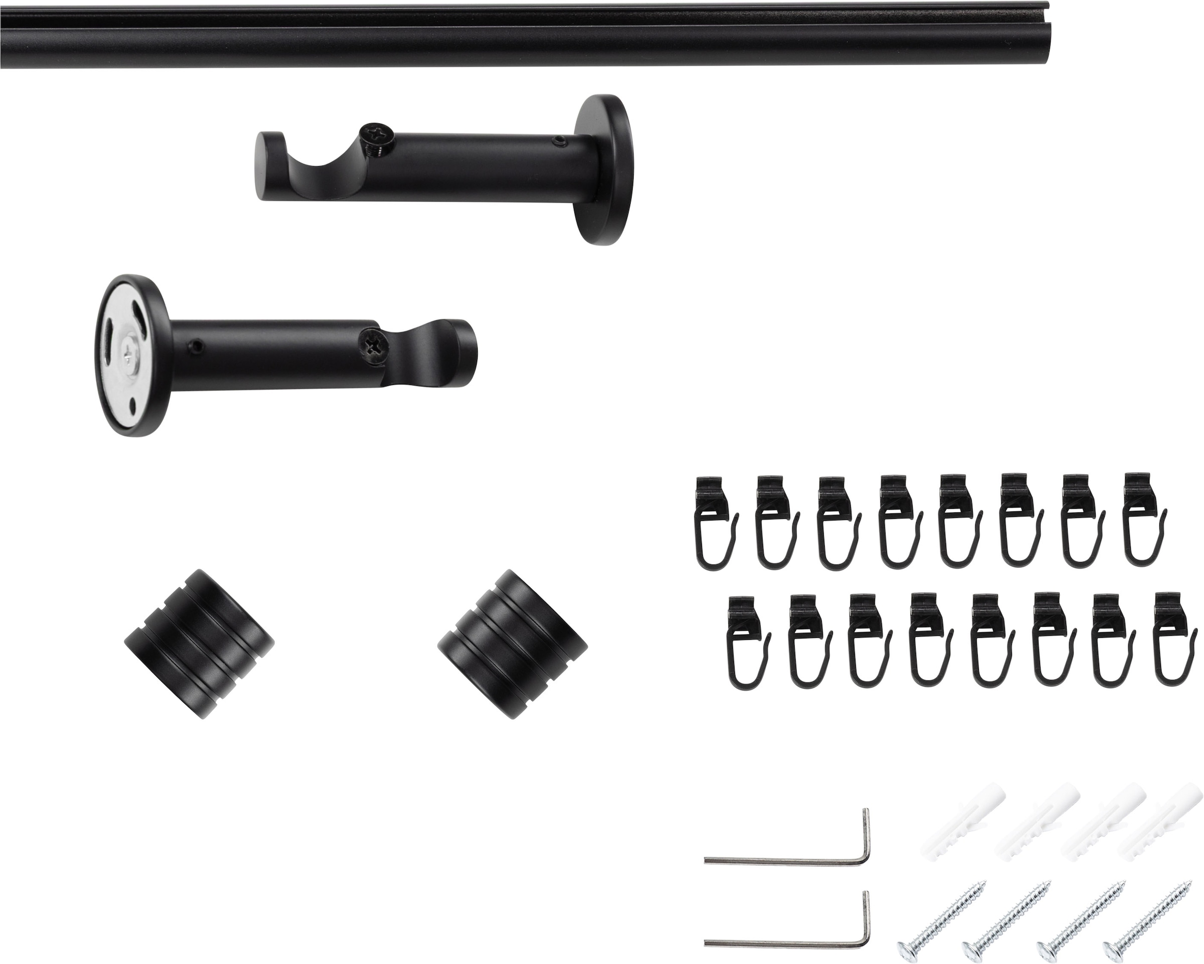 SN DECO GROUP Gardinenstange Ø 19 mm 1 läufig-läufig Fixmaß;kürzbar