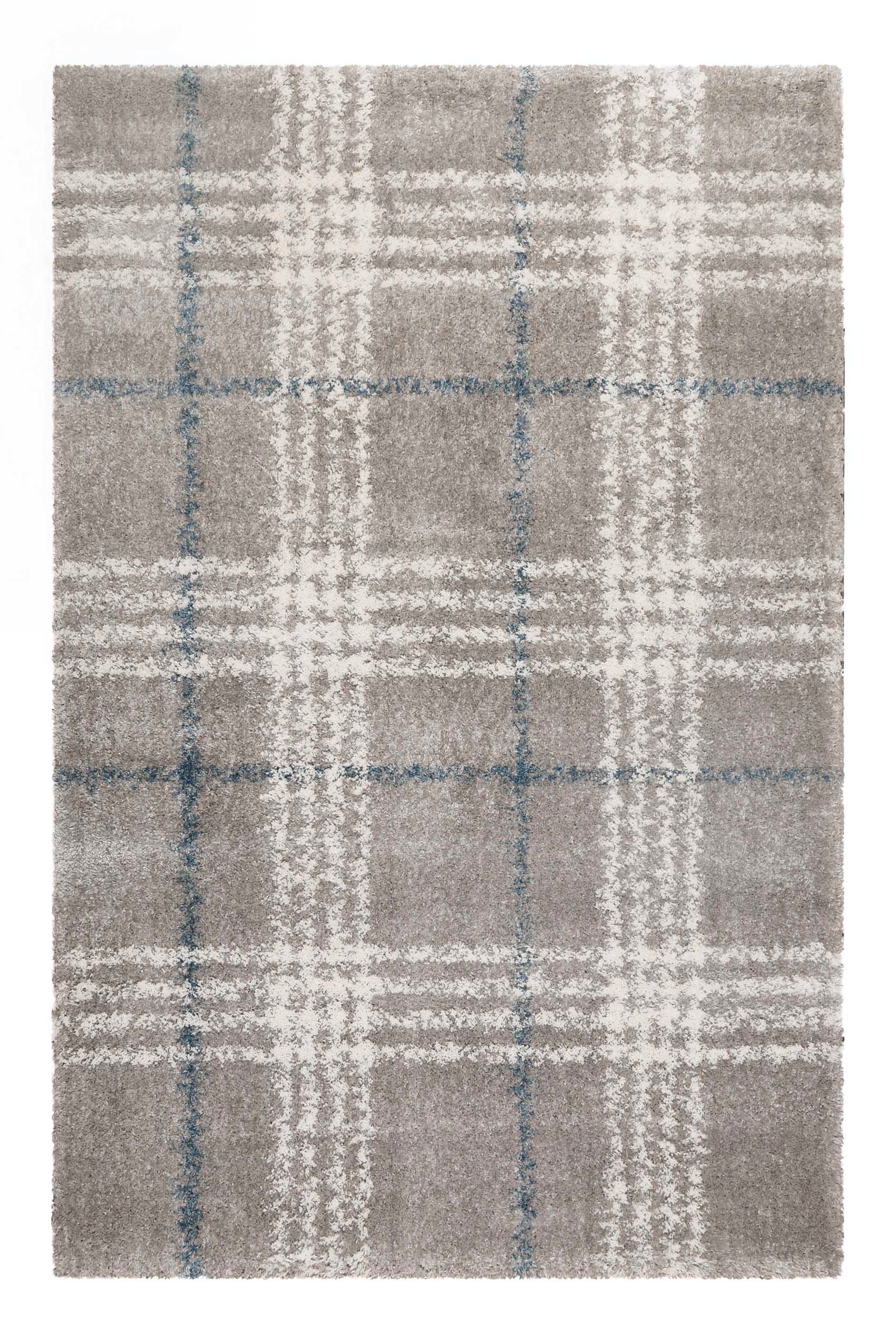 Esprit Hochflor-Teppich »Nora ESP-80336«, rechteckig, 30 mm Höhe, Shaggy, Langflor, mit Karo-Muster, Wohnzimmer