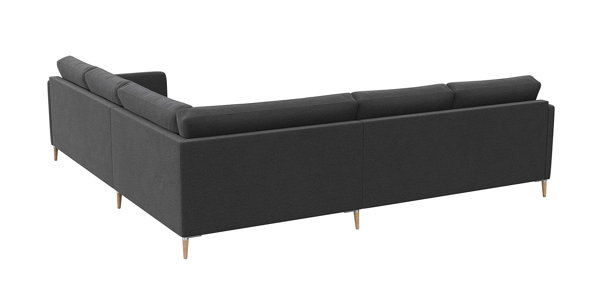 FLEXLUX Ecksofa »Fiore, gleichschenklig, bequem durch hochwertigem Sitzaufbau« schmale Armlehnen, Kaltschaum, Füße Alu+ Eiche